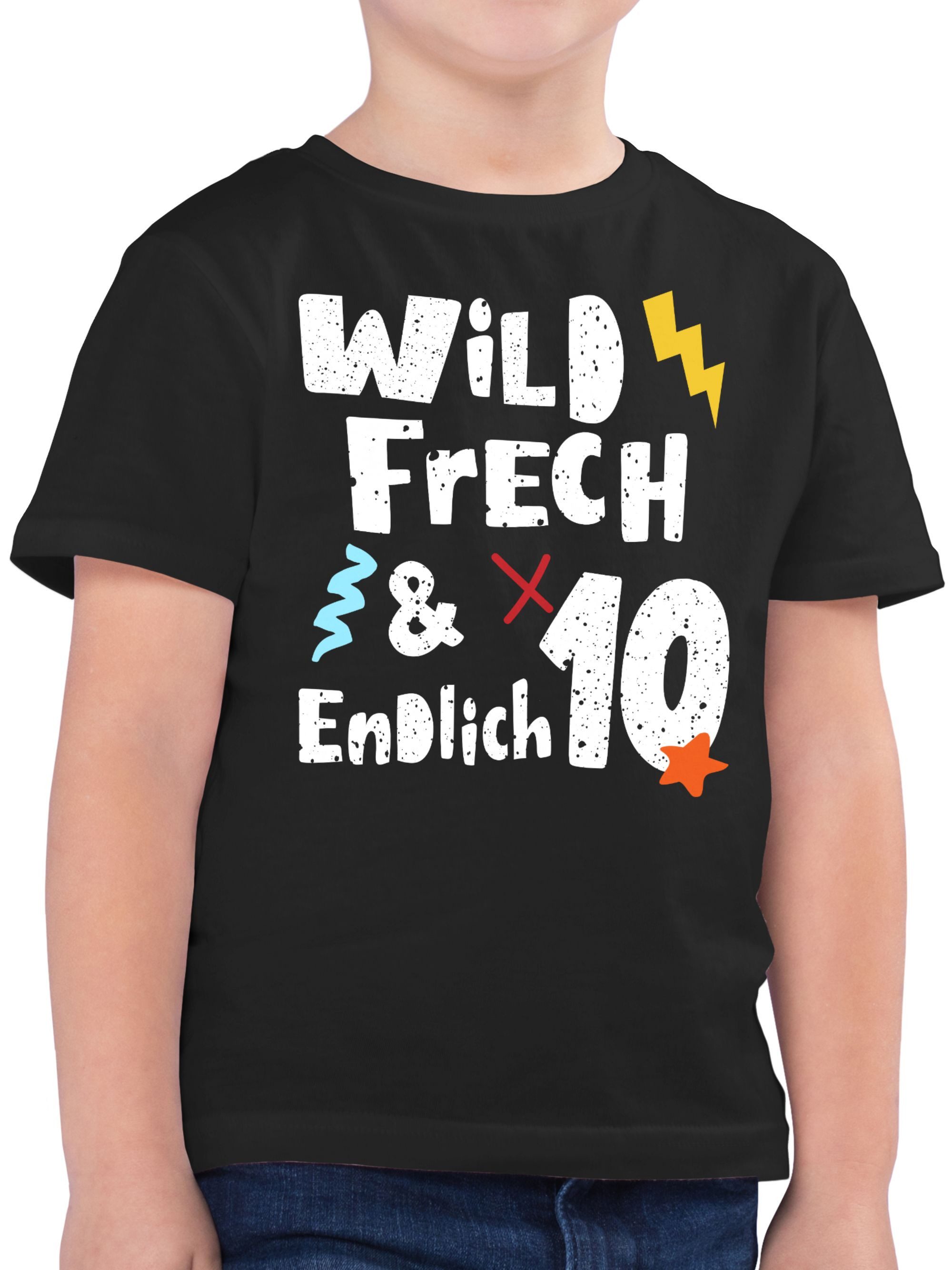 T-Shirt Wild frech und endlich 10 - Zehn Jahre Wunderbar