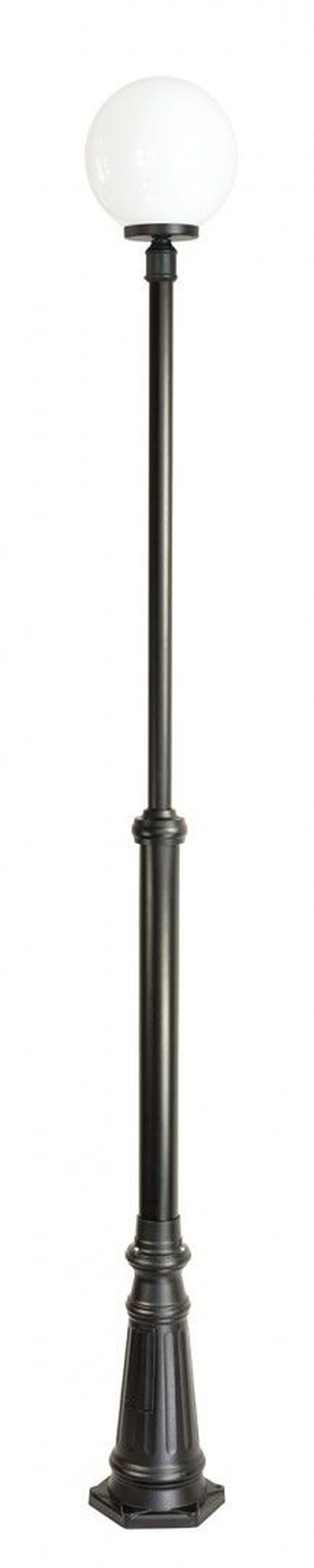 Licht-Erlebnisse Außen-Stehlampe NINETTE, ohne Leuchtmittel, E27 275 cm Kugelschirm Vintage Außenlampe