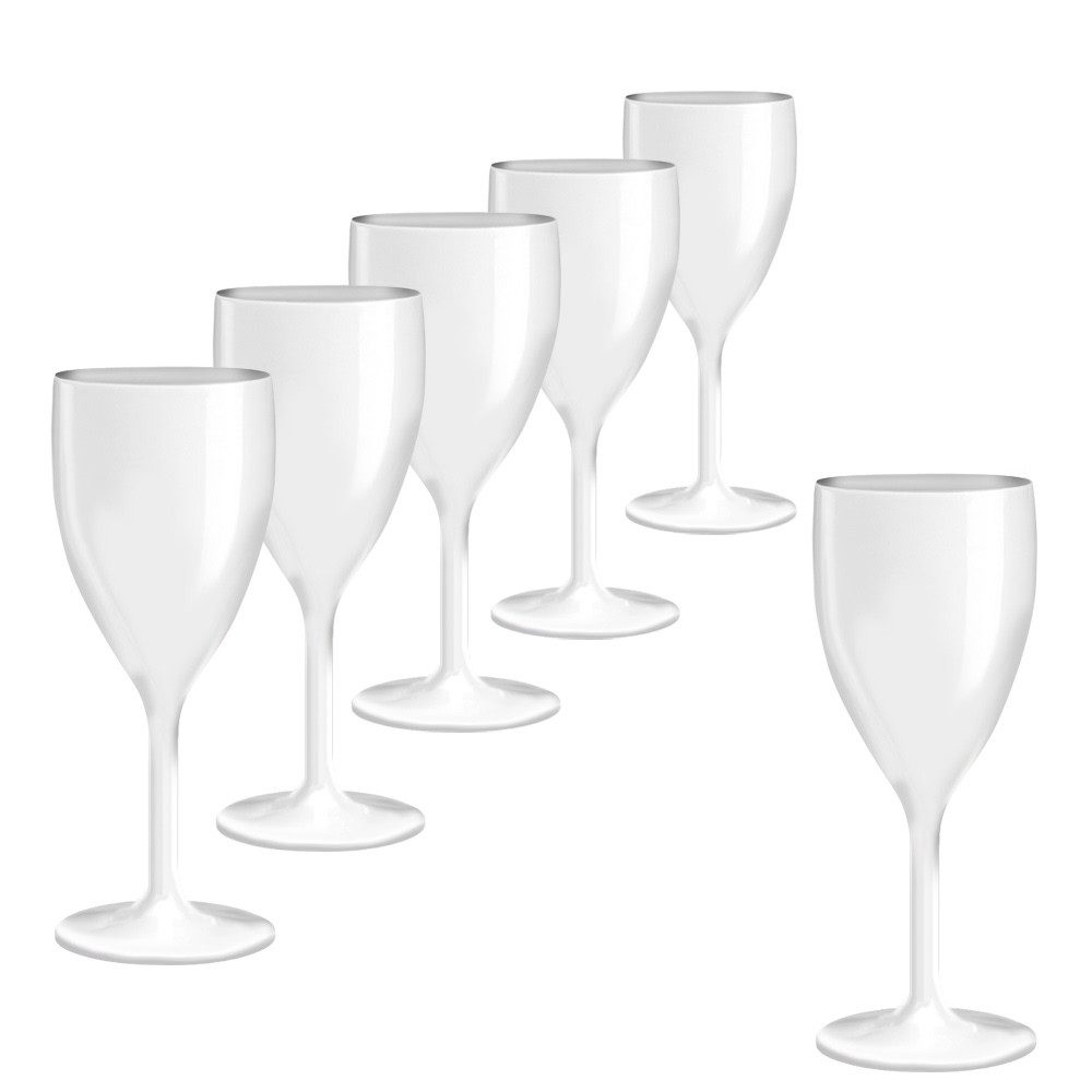 Doimoflair Weinglas DoimoFlair Weinglas aus Kunststoff Weinbecher Plastik 34 cl.