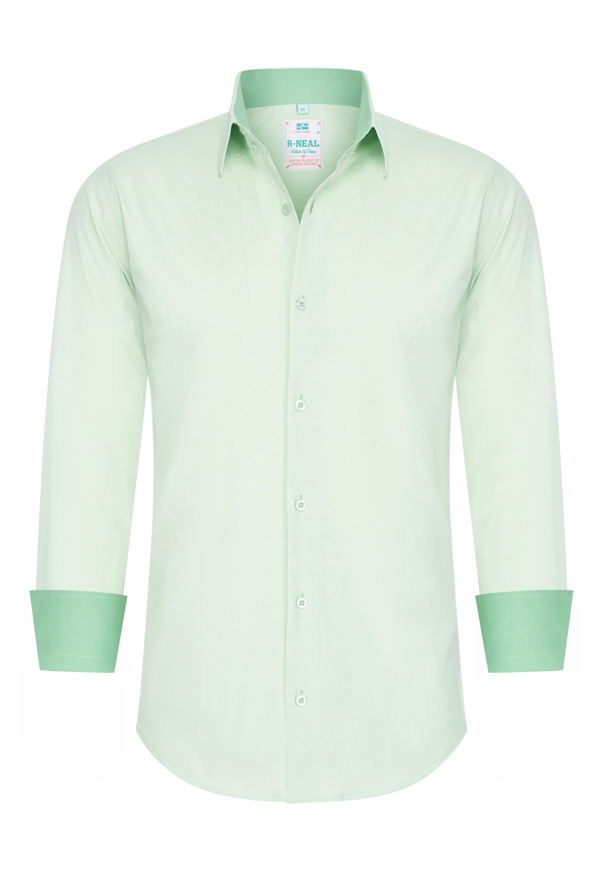 R-NEAL Businesshemd Pastellhemd Herren Slim Fit günstig online kaufen