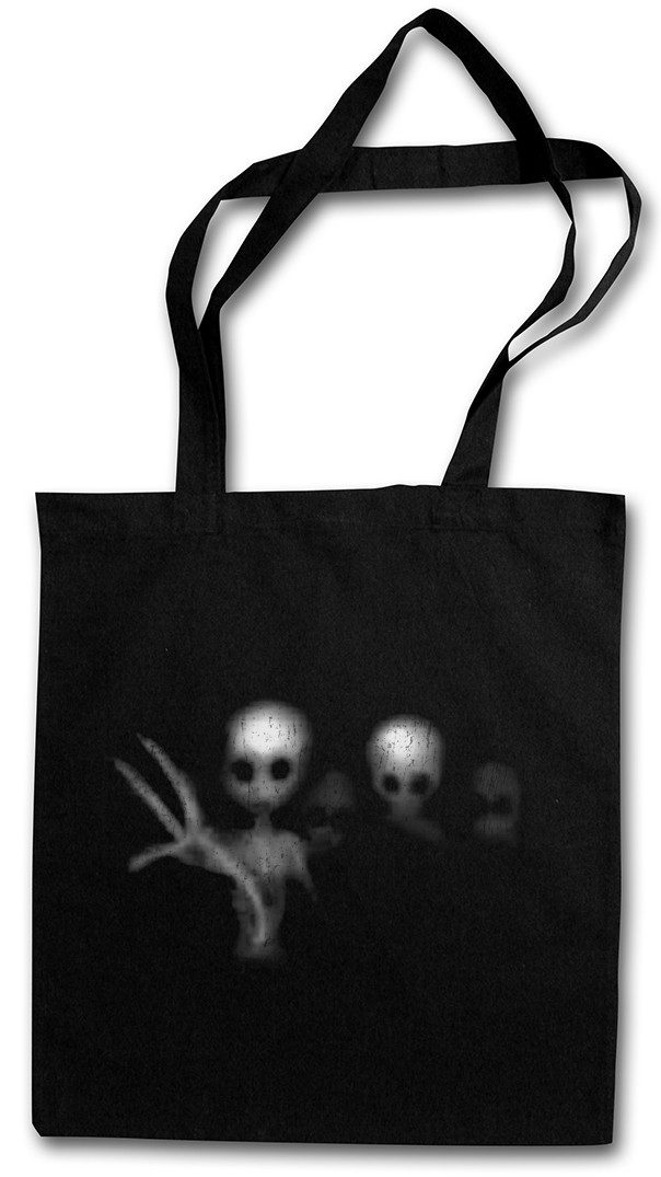 Urban Backwoods Beuteltasche Alien Ghosts Stofftasche Ufo Area Restricted Flugscheibe 51 Alien TR3B (1-tlg), Flying Saucer Disc