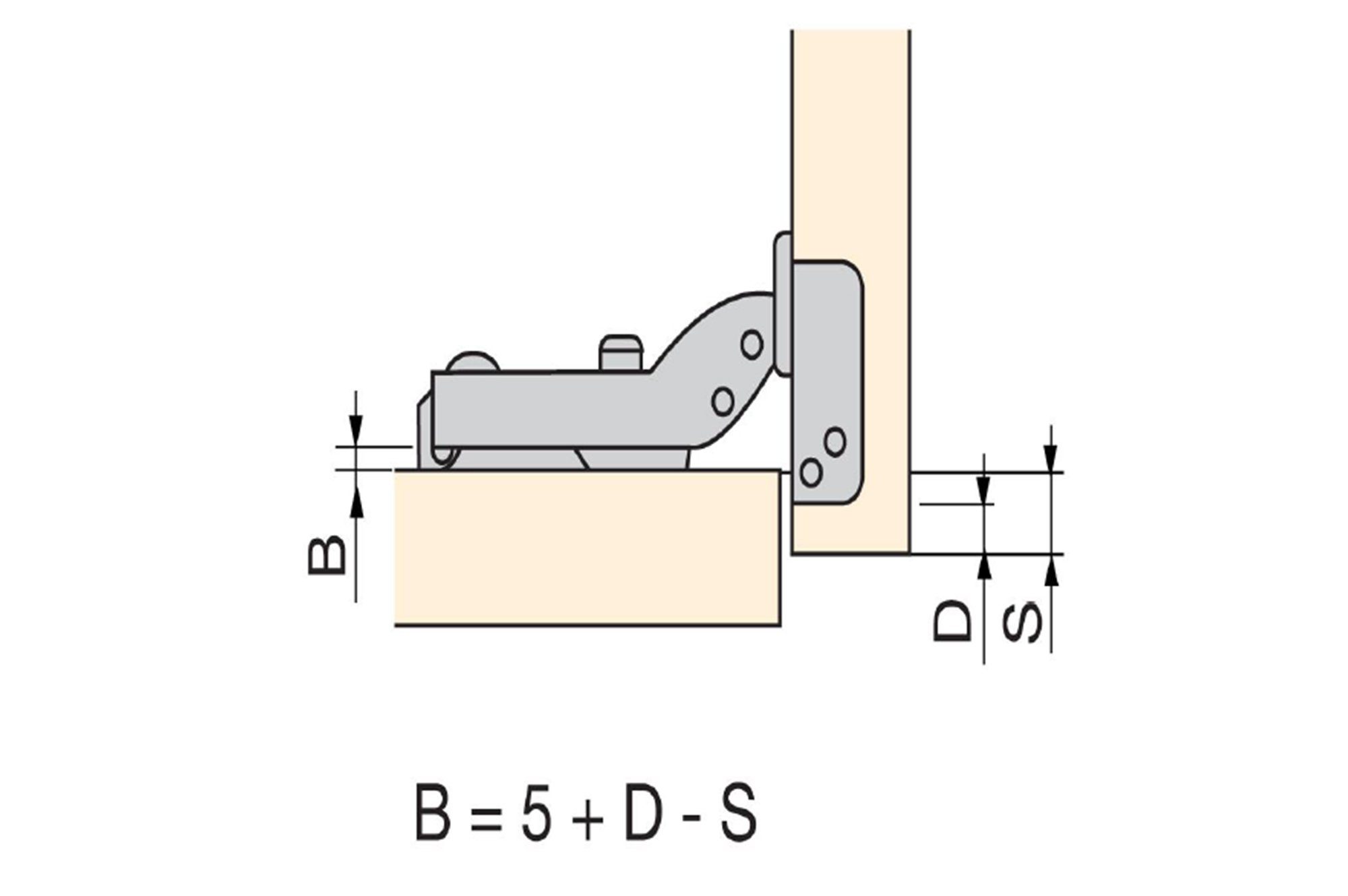 26mm Scharnier Küchenscharniere Topfband Mittelanschlag (10 Möbelbeschlag Topfscharniere IHC St) Eckanschlag