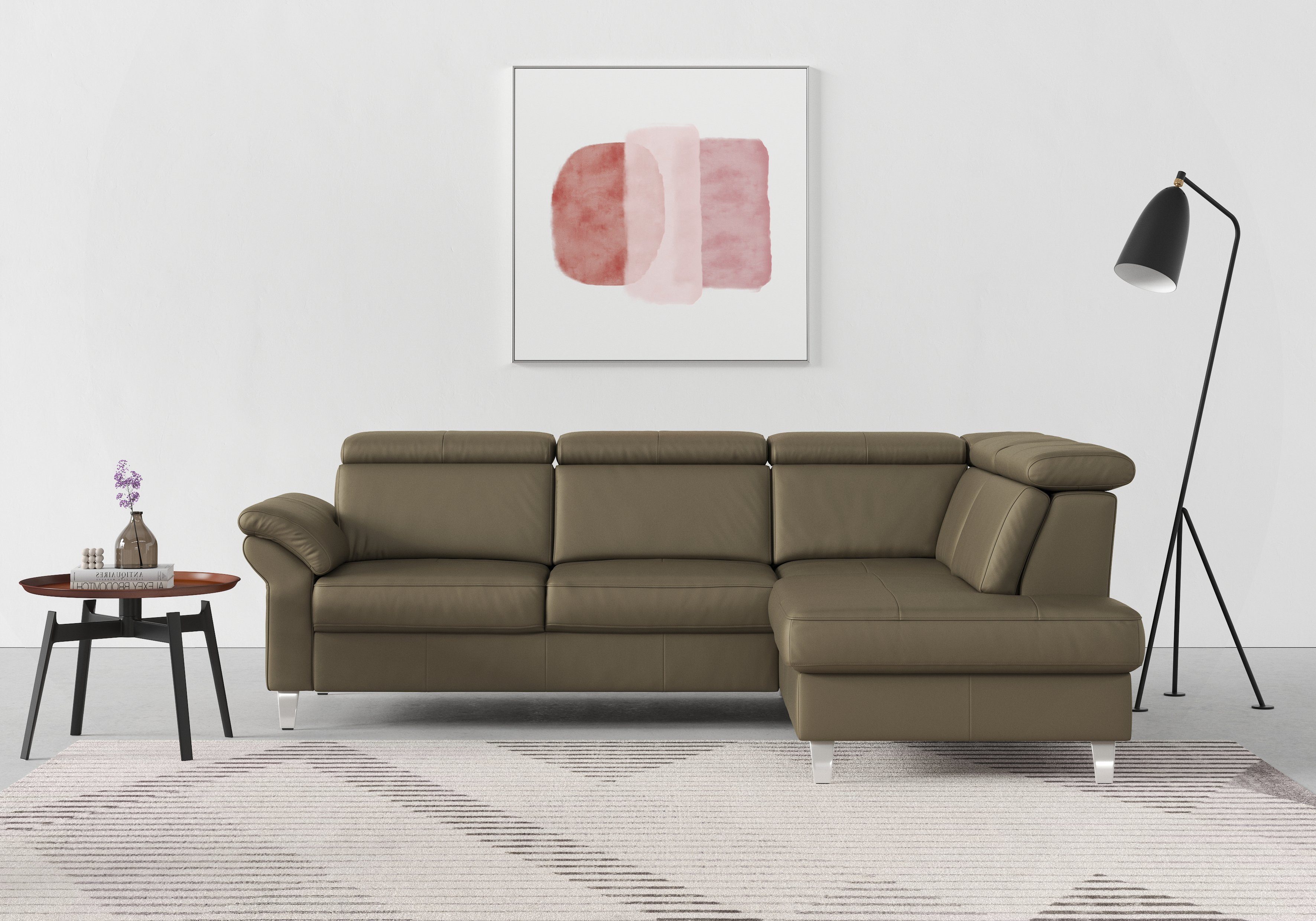 sit&more Ecksofa Arngast L-Form, inklusive Kopfteilverstellung und Federkern