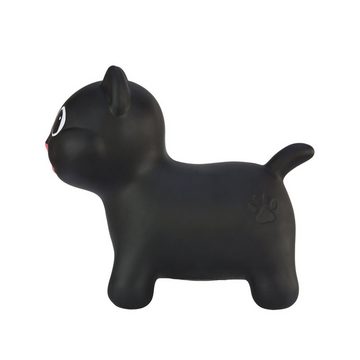 Tootiny Hüpftier, Schwarze Katze Rubber Jump - Jumping Cat + Pump