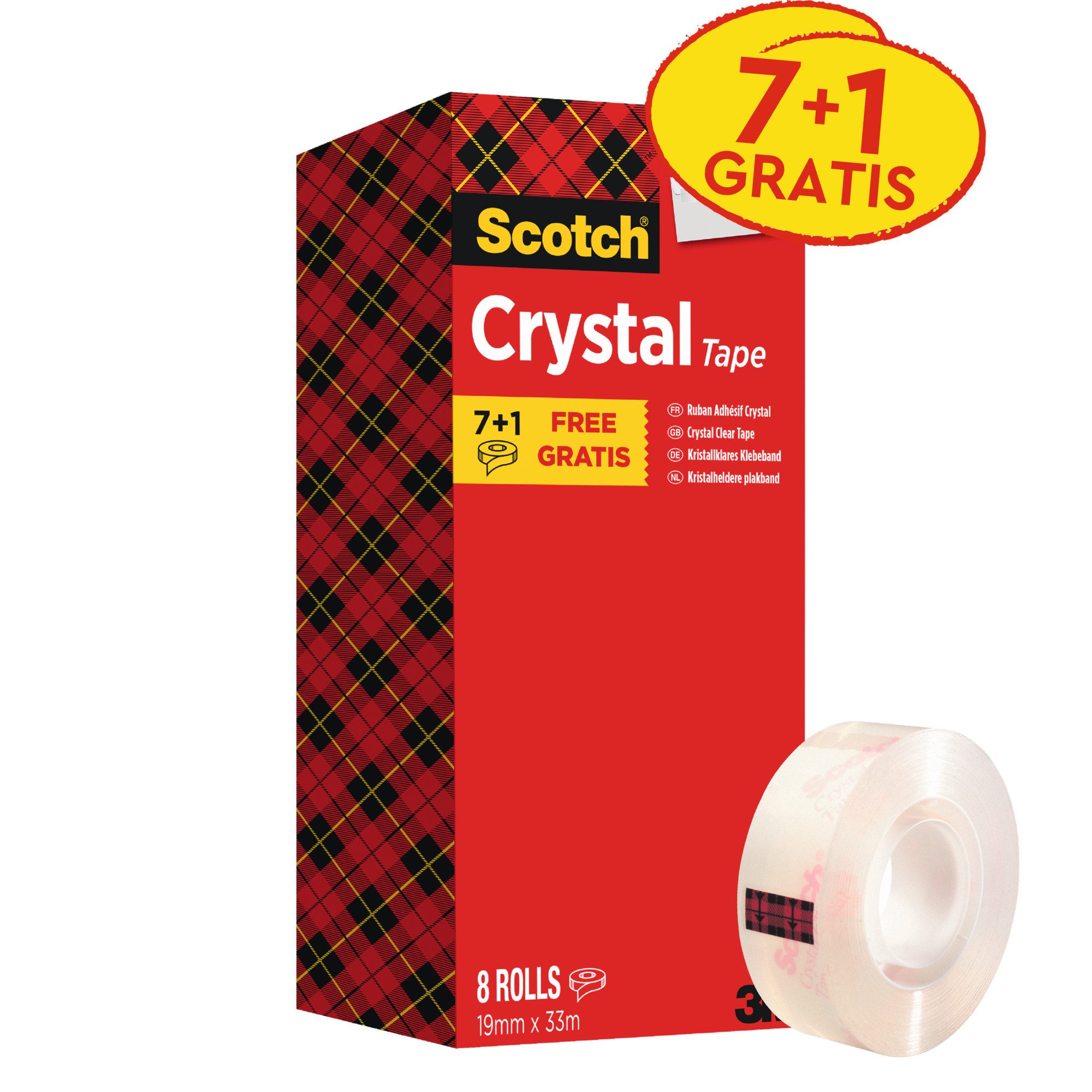 Klebeband Klebeband Crystal 6-1933R8 Promotion 19mmx33m 8 Stück