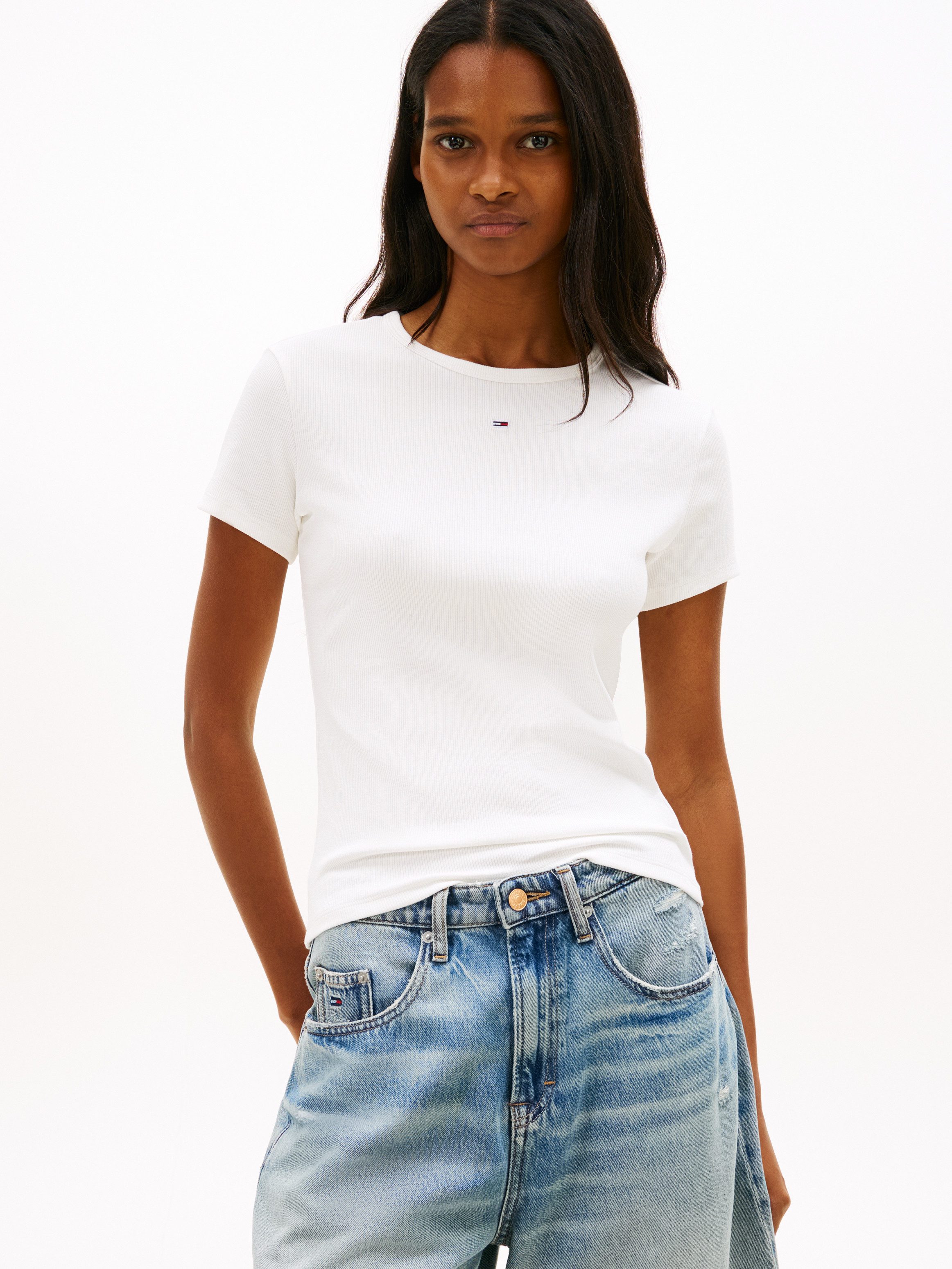 Tommy Jeans Kurzarmshirt TJW 2PACK SLIM ESSENTIAL RIB SS (Packung, 2-tlg., günstig online kaufen