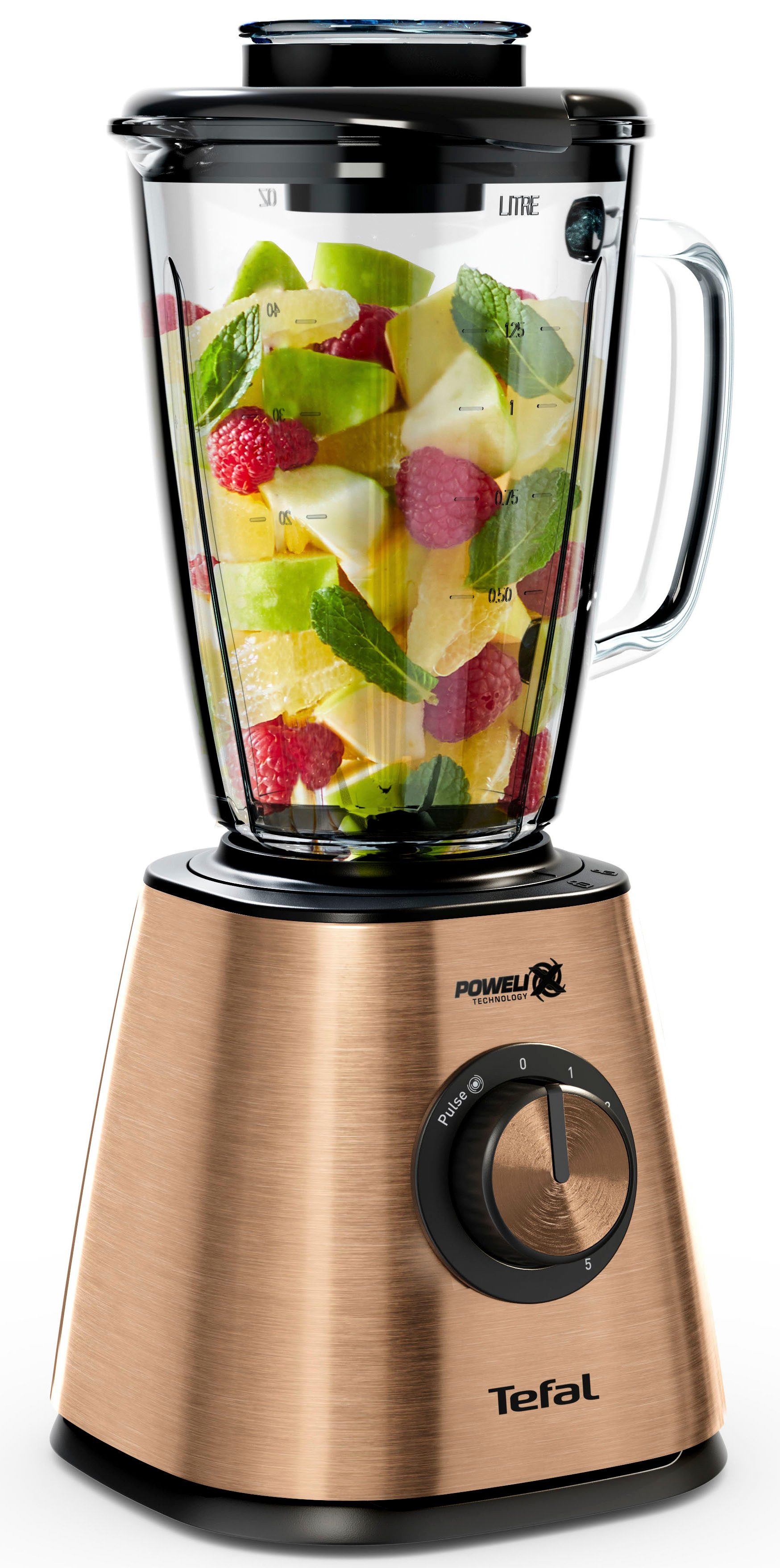 Tefal Standmixer BL439G Coppertinto, 800 W, 1,75 L Fassungsvermögen, stoßfestes Thermoglas