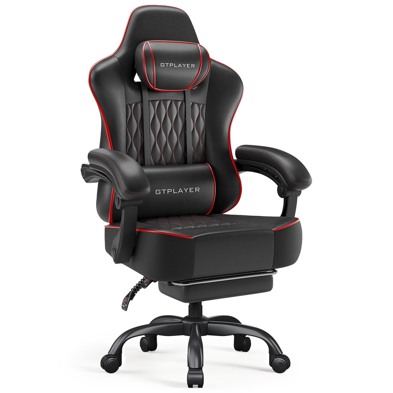 GTPLAYER Gaming-Stuhl Bürostuhl, Ergonomischer Pc Stuhl, Höhenverstellbarer Drehstuhl, mit Synchronmechanik und extradicker Sitzfläche