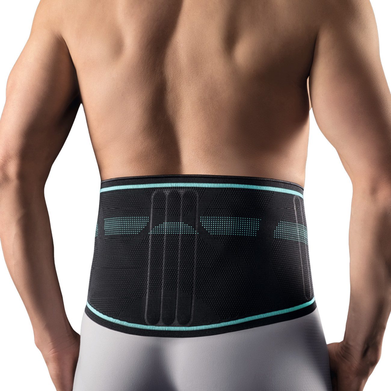 Seeger Gesundheitshaus Rückenbandage Rückenbandage Komfort Herren, Schwarz Größe 4