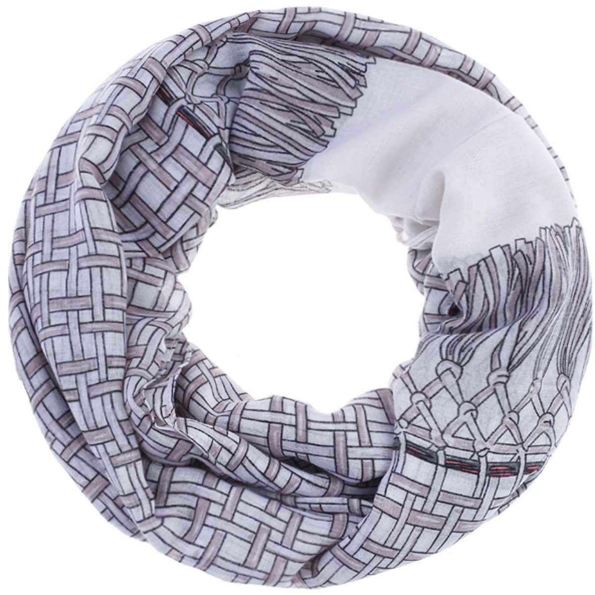 Faera Loop, Damen Schal gemustert weich günstig online kaufen