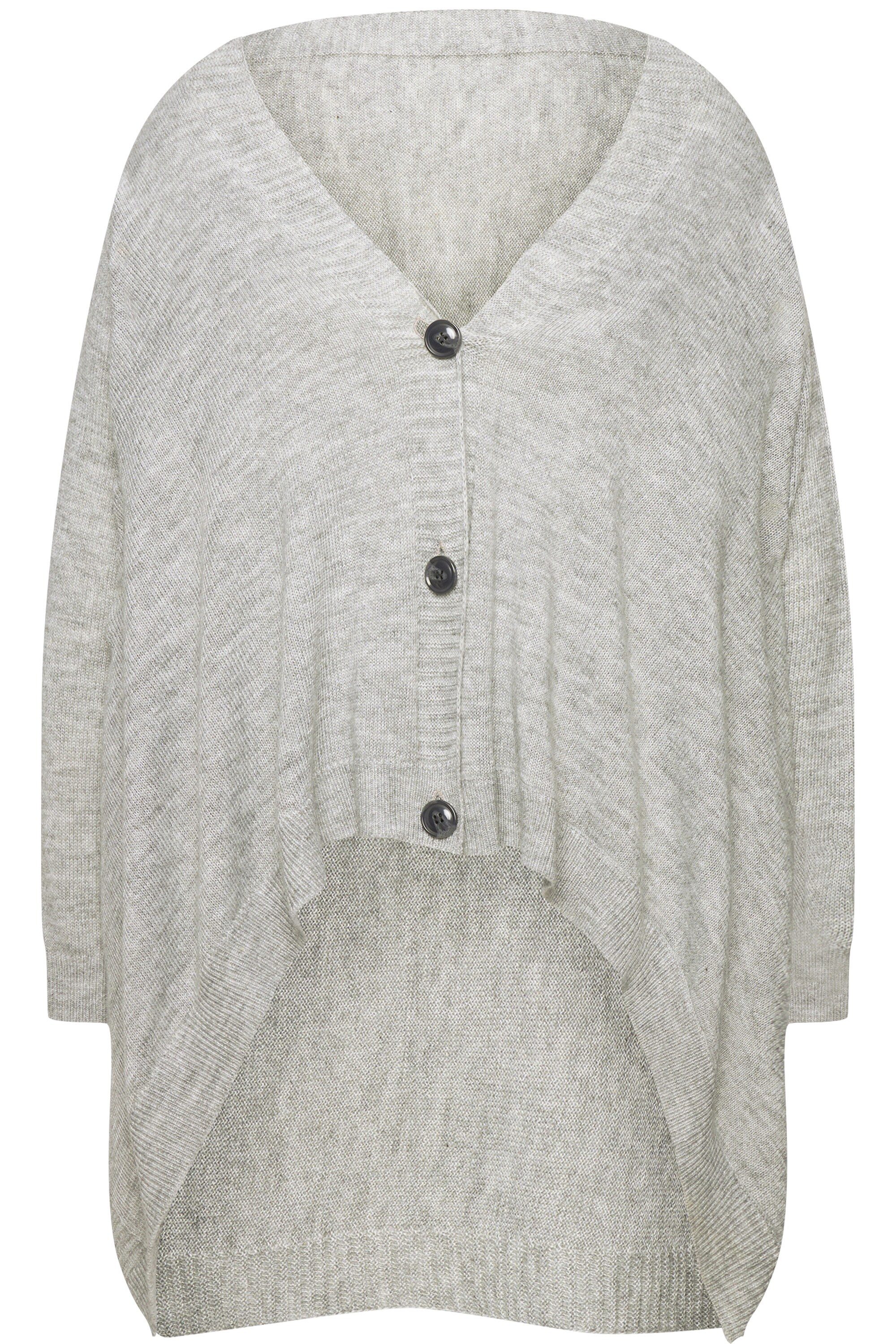 MIAMODA Strickjacke Strickjacke Cape-Look Knopfleiste Langarm günstig online kaufen