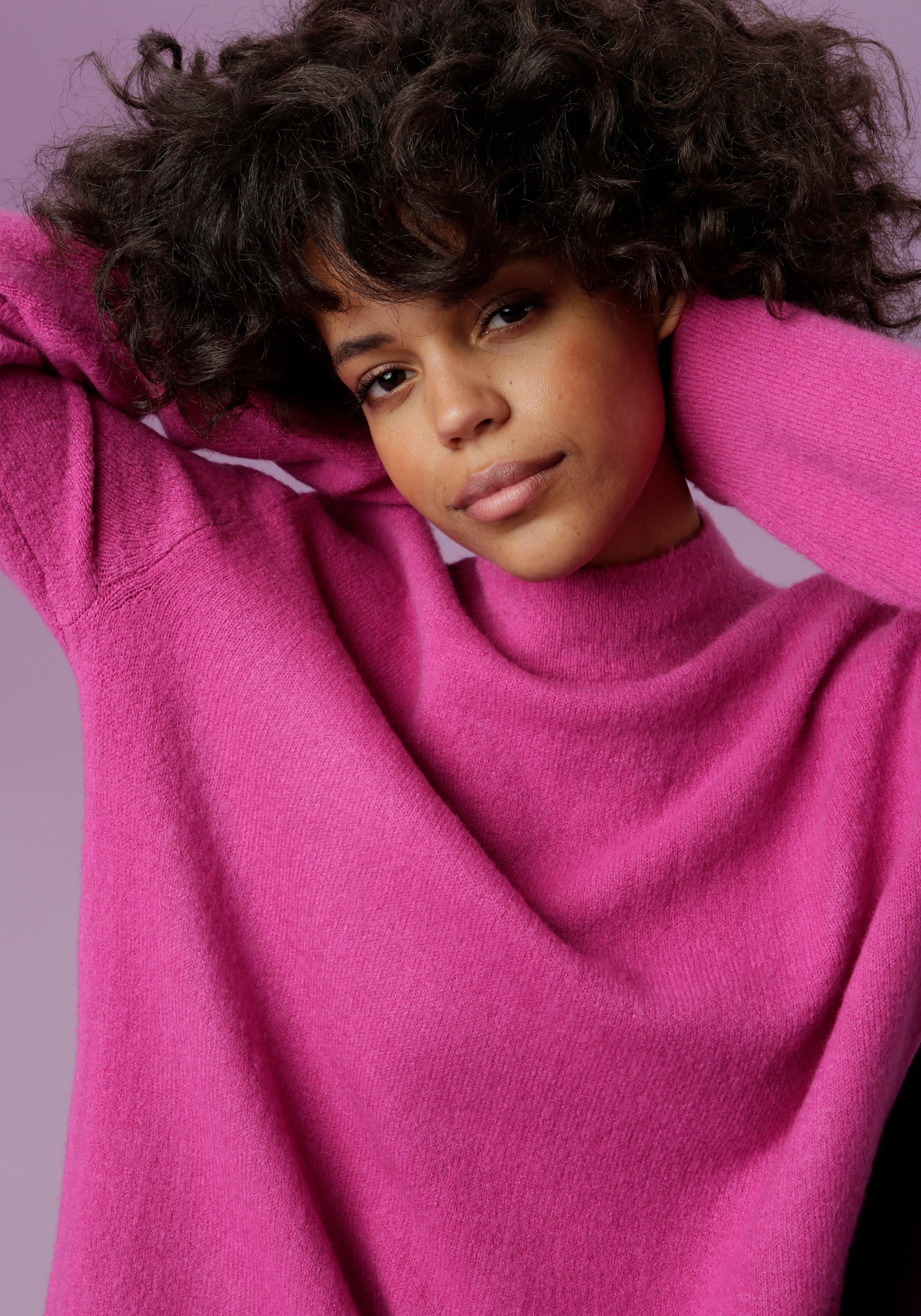 Aniston CASUAL Strickpullover mit Stehkragen