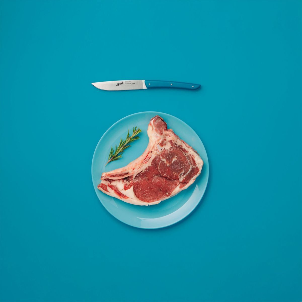 Berkel Besteck-Set Steakmesser-Set 4-tlg. Color blu petrolio, Edelstahl / Kunststoff