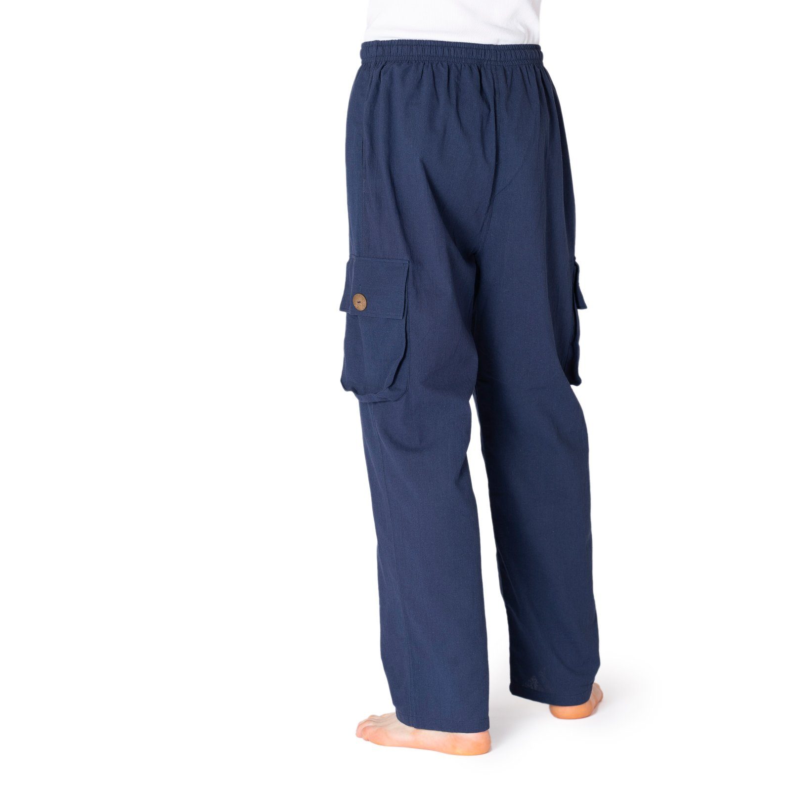 PANASIAM Cargohose Cargo-Hose K bequeme Sommerhose mit 4 Taschen aus 100% Baumwolle Unisex Freizeithose für Damen und Herren Relaxhose Cargohose