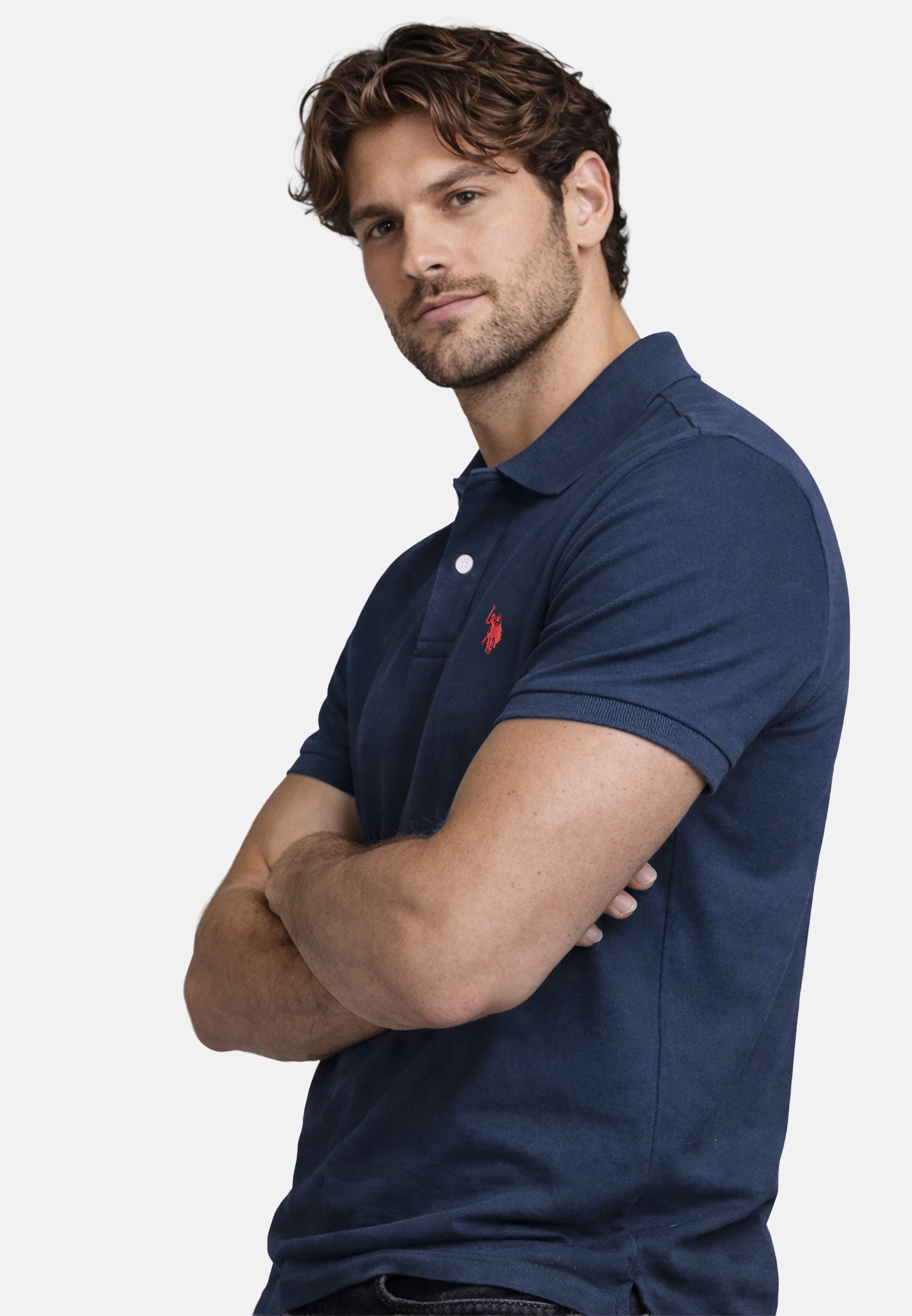 U.S. Polo Assn. Poloshirt USBrodyy – Herren Shirt aus Baumwolle mit Logo-Stickerei 100 % Baumwolle mit klassischem Polokragen und geradem Schnitt