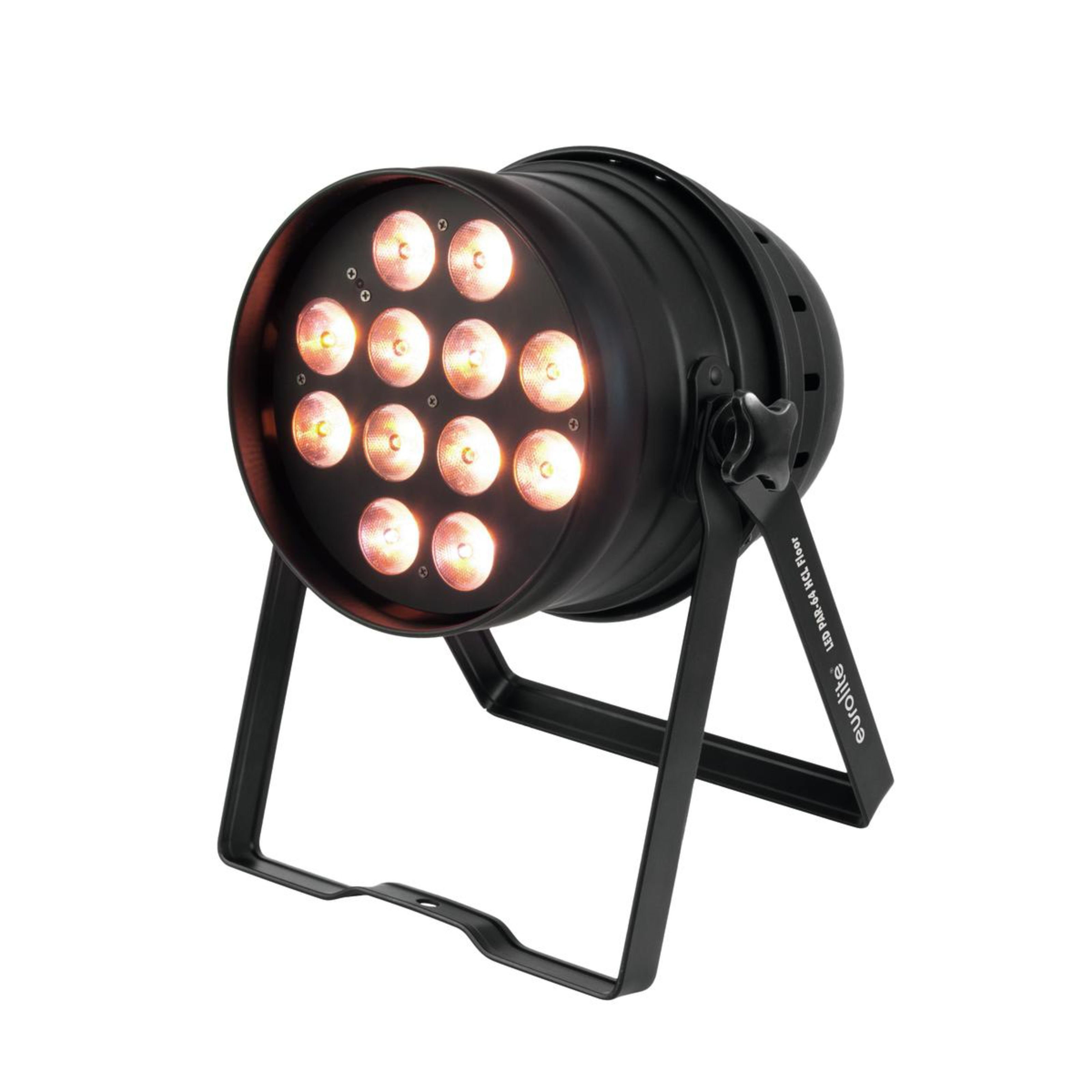 EUROLITE LED Discolicht, PAR-64 Floor - 12x10W Schwarz LED HCL LED Scheinwerfer PAR