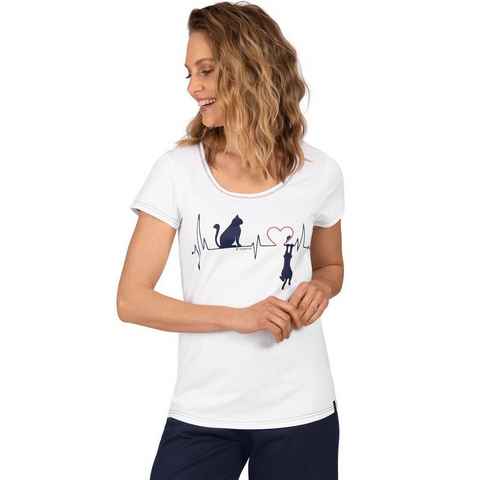 Trigema T-Shirt TRIGEMA Atemberaubendes T-Shirt mit tollem Print (1-tlg)