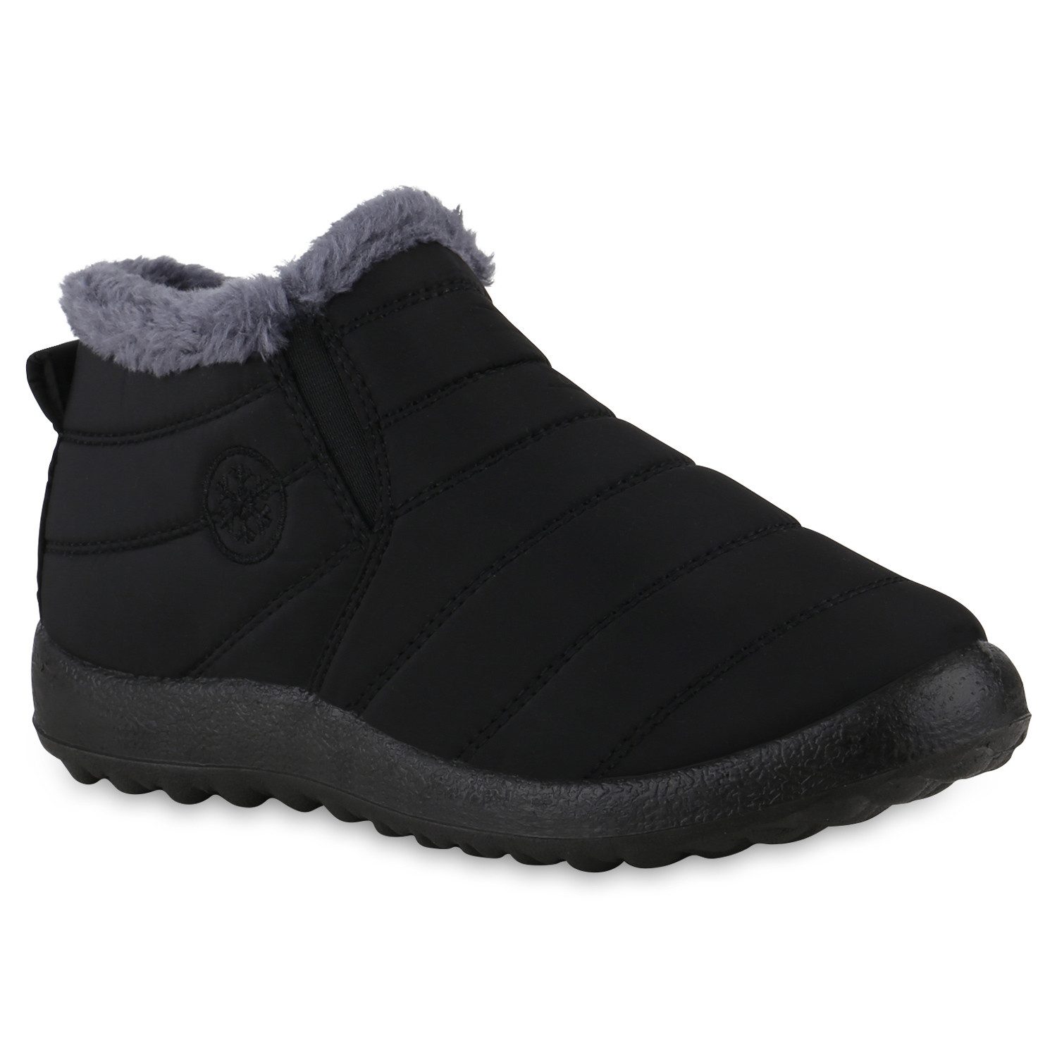 VAN HILL 841499 Winterstiefelette Damen Warm Gefütterte Winter Boots Stiefeletten Bequeme
