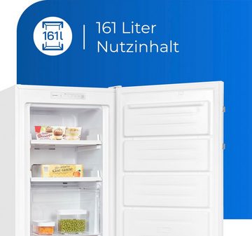 exquisit Gefrierschrank GS231-NF-H-040D weiss, 143 cm hoch, 54 cm breit