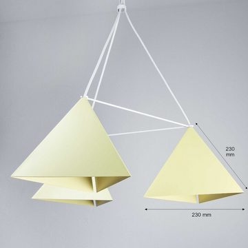 Licht-Erlebnisse Pendelleuchte SET COLOR, ohne Leuchtmittel, Hängelampe Gelb dekorativ Metall E27 Modern Hängeleuchte Esszimmer