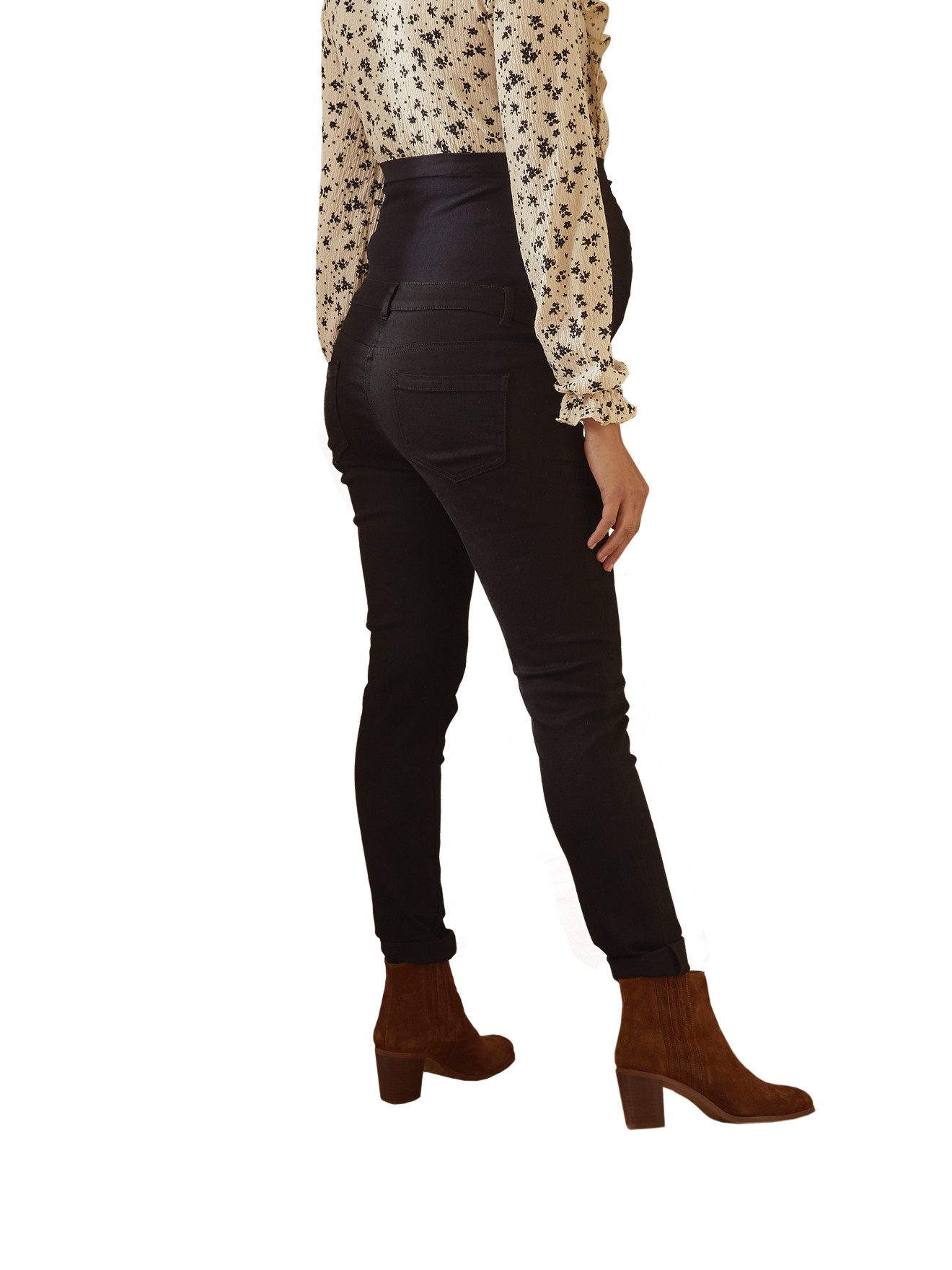 vertbaudet Umstandsjeans Umstands-Jeans mit Stretch-Einsatz, Slim-Fit Bundweite verstellbar