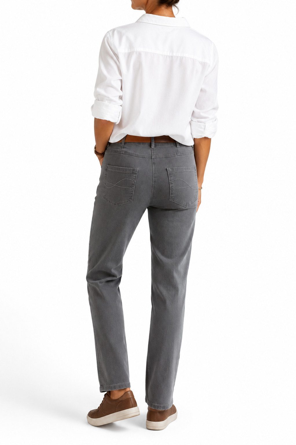 STARK DIE HOSE Stretch-Jeans GRETA-Damen Stretch Jeans mit Dehnbund,5-Pocket,normaler Oberschenkel OEKO-TEX® Standard 100 -zertifiziert und zugleich MADE IN EUROPE