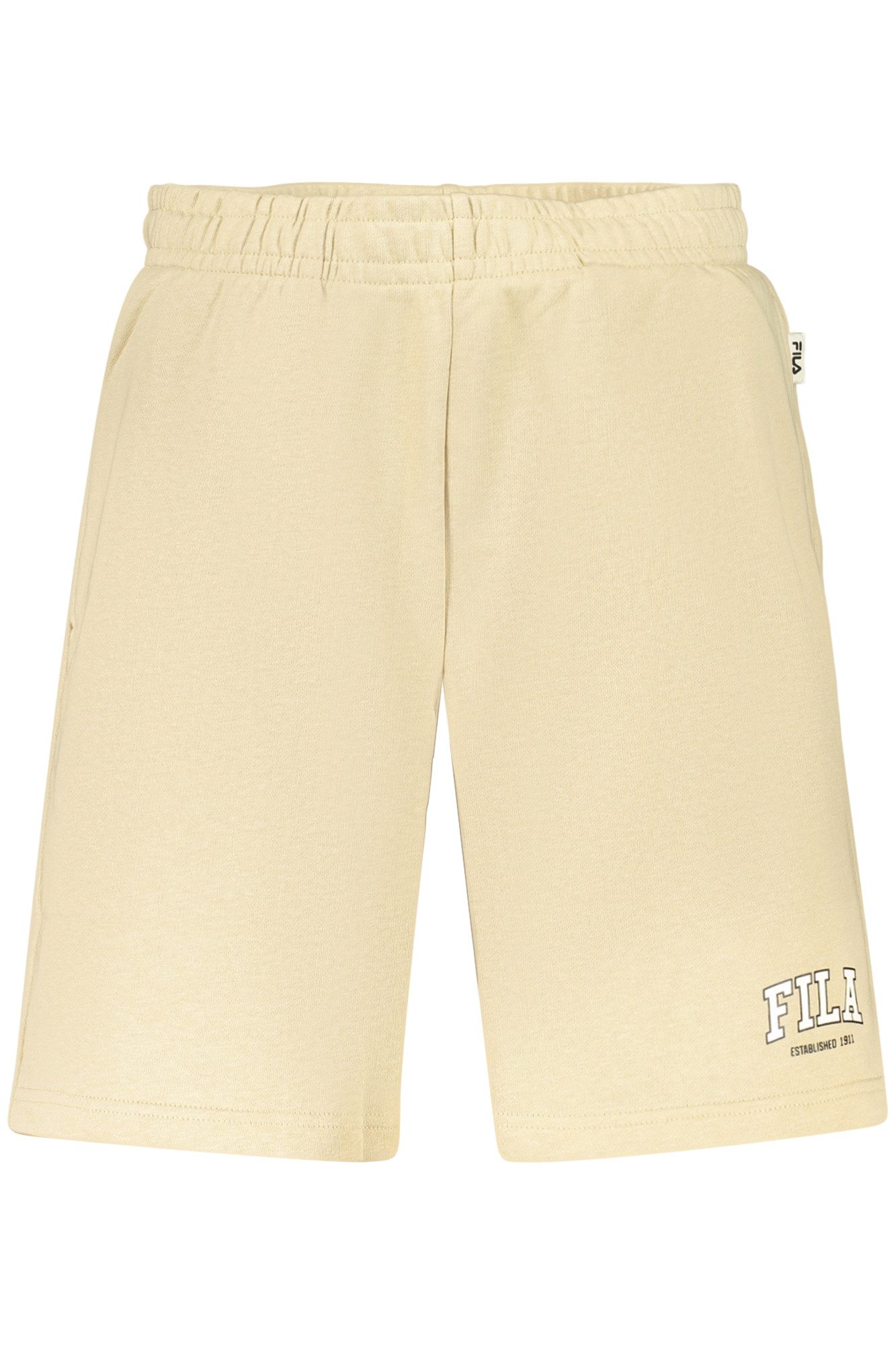 Fila 5-Pocket-Hose Kurze Herren-Trainingshose Beige: Bio-Baumwolle, Elastisch, Taschen