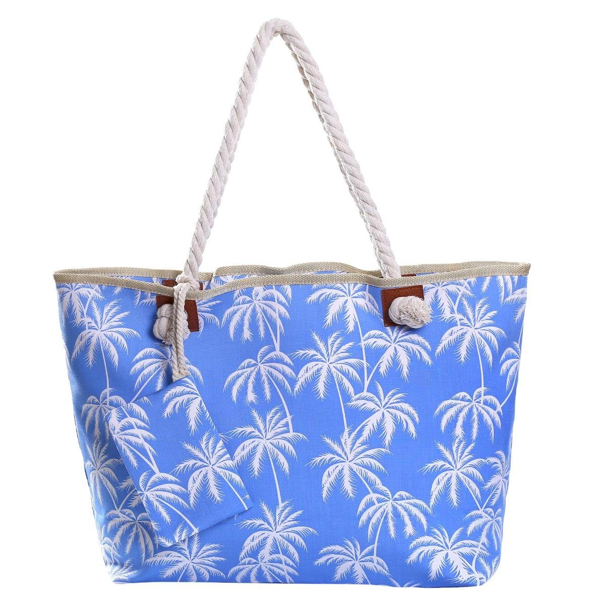 DonDon Strandtasche Shopper wasserabweisende Tasche (2-tlg), Große Strandtasche, mit Reißverschluss, inkl. kleinem Beutel