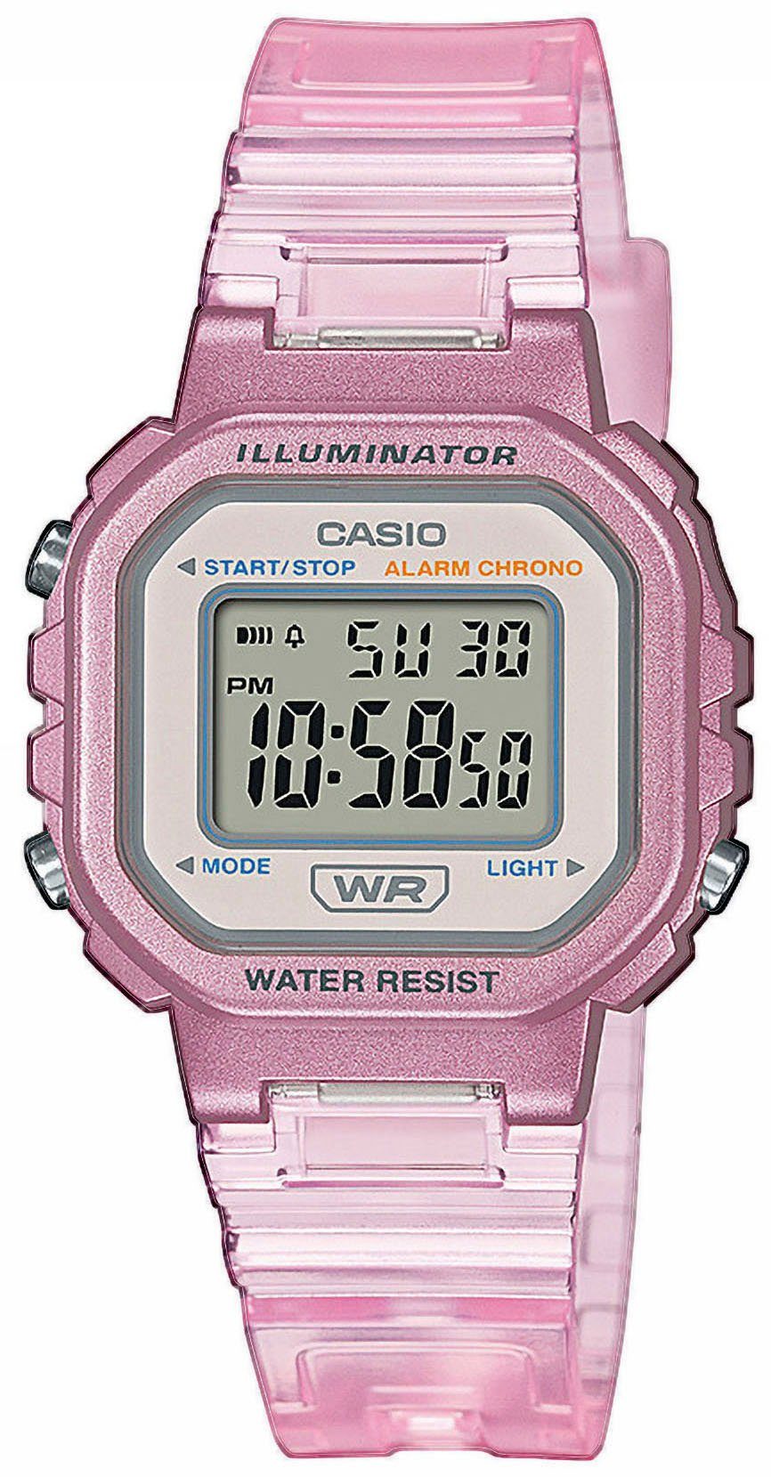 Casio Collection Chronograph LA-20WHS-4AEF, Quarzuhr, Armbanduhr,Mädchen,Jungen,digital,ideal auch als Geschenk