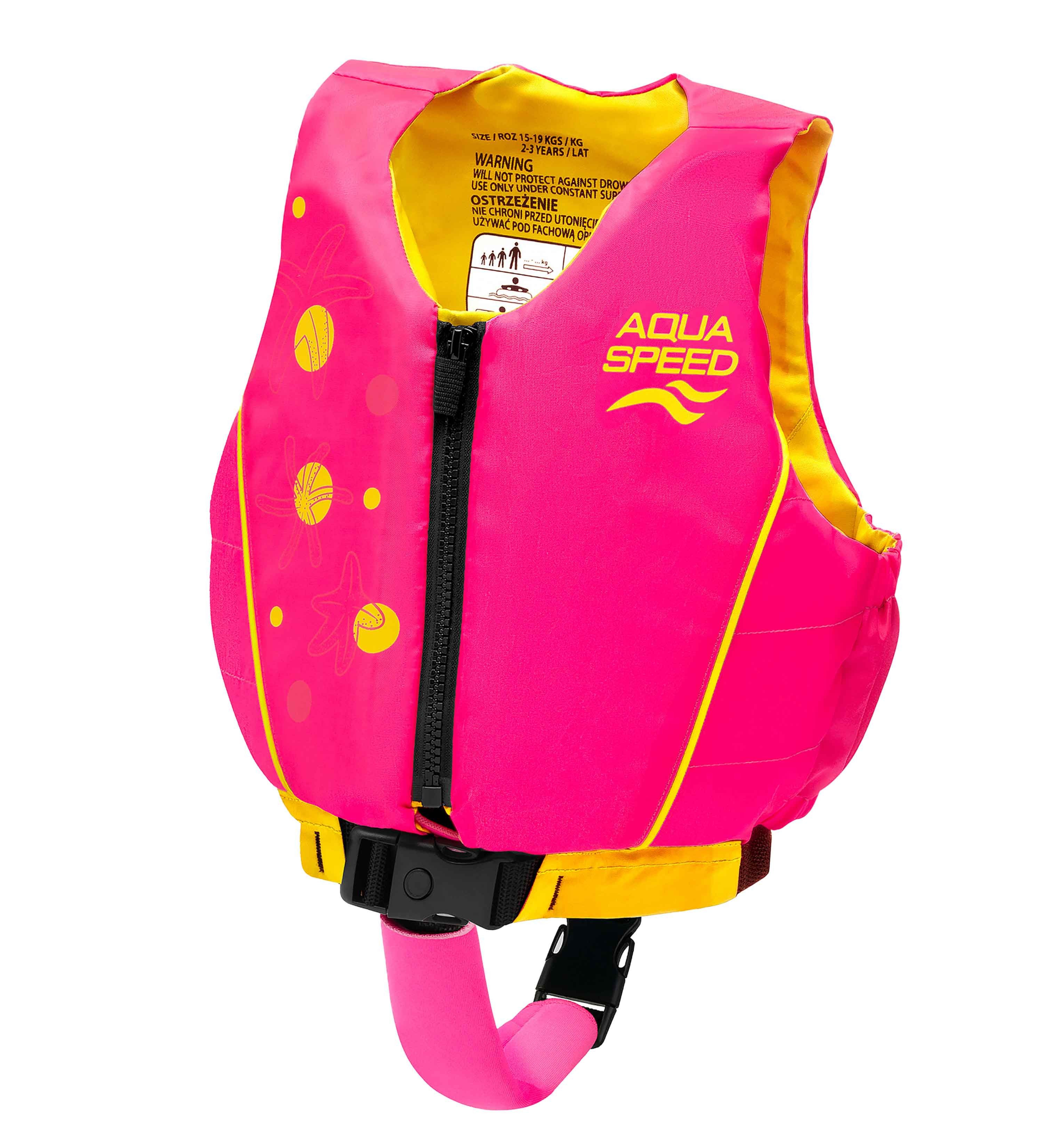 Aqua Speed Auftriebskörper Flytekraft Schwimmweste für Kinder 15-19 kg Sunset Pink (Weiches & strapazierfähiges Material für langanhaltenden Tragekomfort), Ergonomisches Design unterstützt eine natürliche Wasserlage