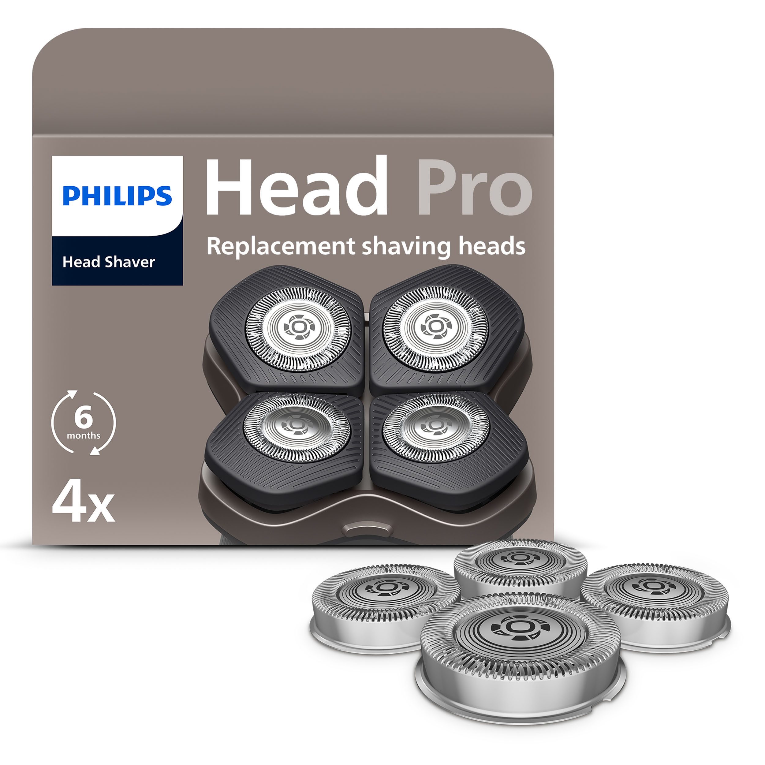 Philips Ersatzscherköpfe HS740/15, mit 36 ComfortCut Klingen, nass und trocken verwendbar