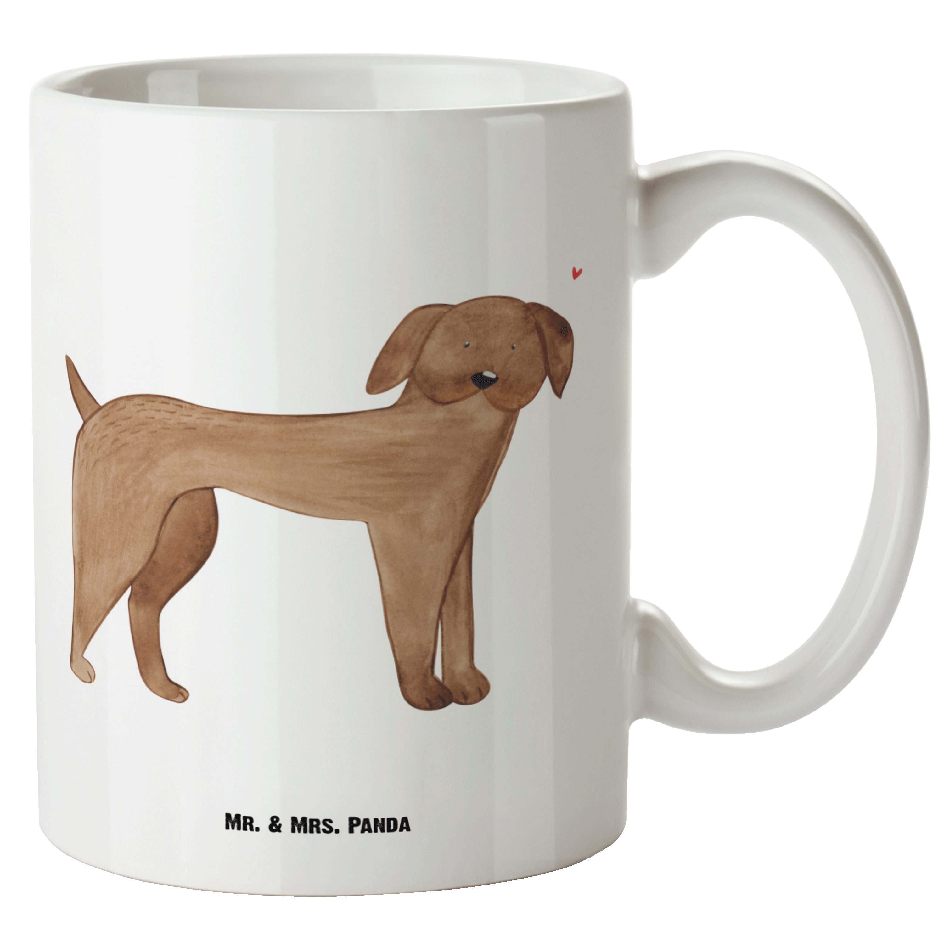 Mr. & Mrs. Panda Tasse Hund Dogge - Weiß - Geschenk, Tierliebhaber, Deutsche Dogge, XL Beche, XL Tasse Keramik