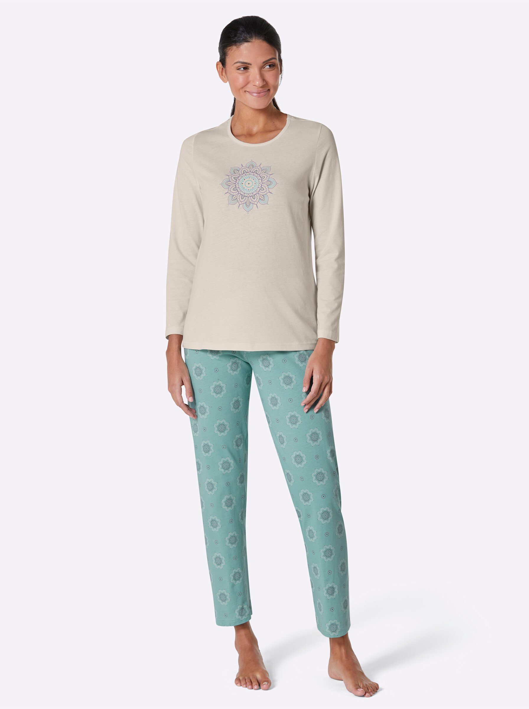 champagner-blaugrün-bedruckt