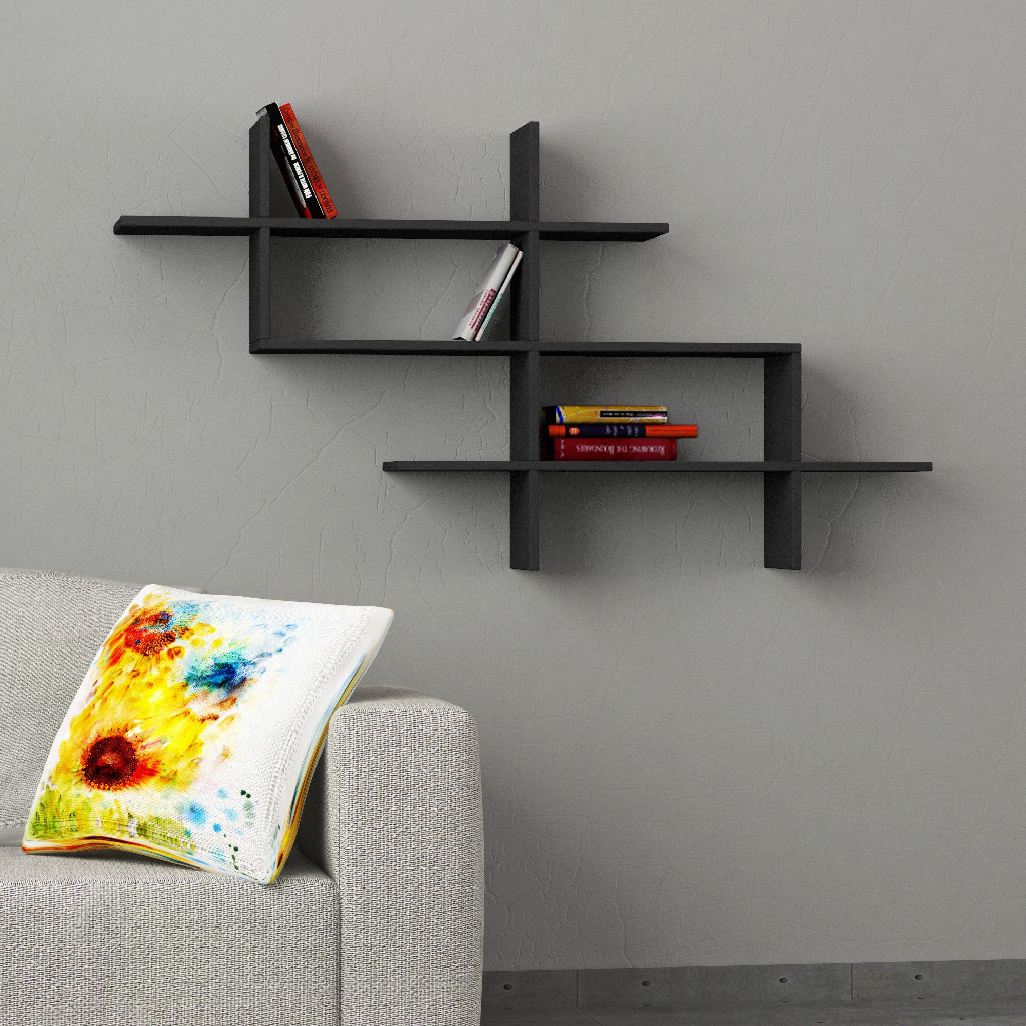 Decortie Wandregal Halic, Wandregal Modern Bücherregal günstig online kaufen