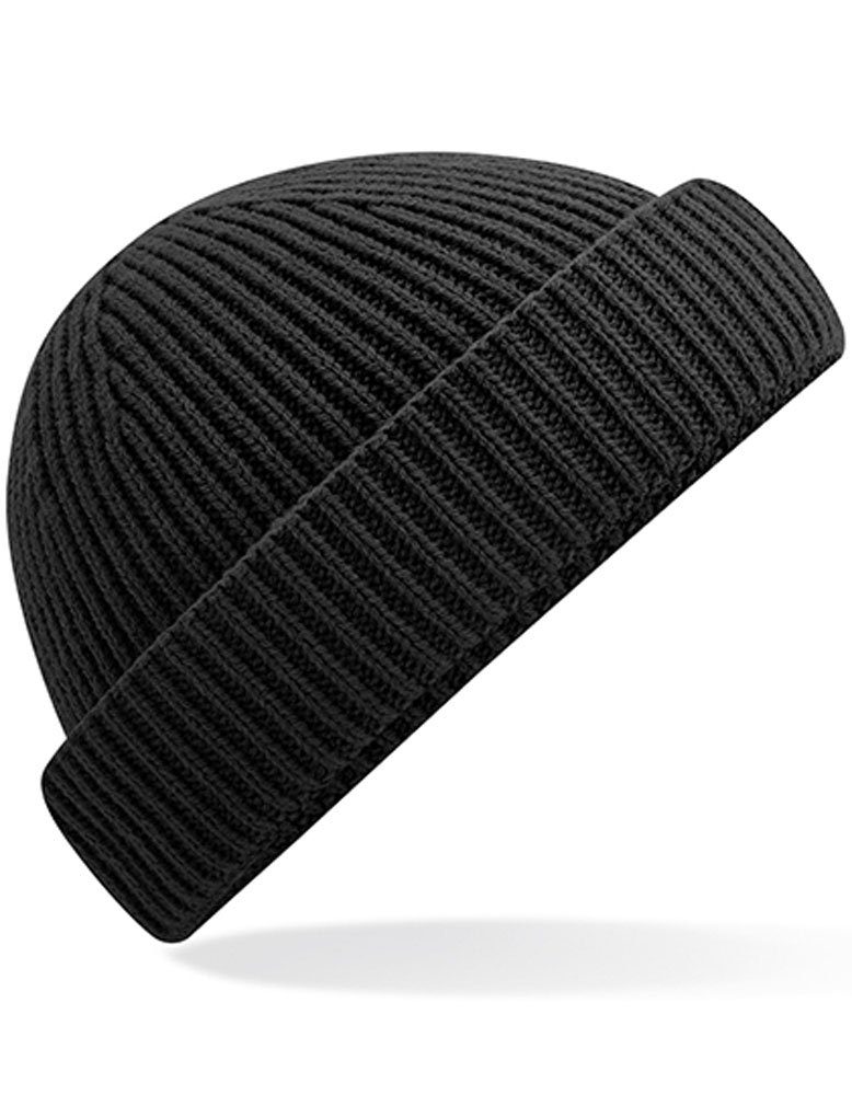 Beanie Recycelter Fisherman Docker Beanie Modescout Mütze Stadler Polyester Black