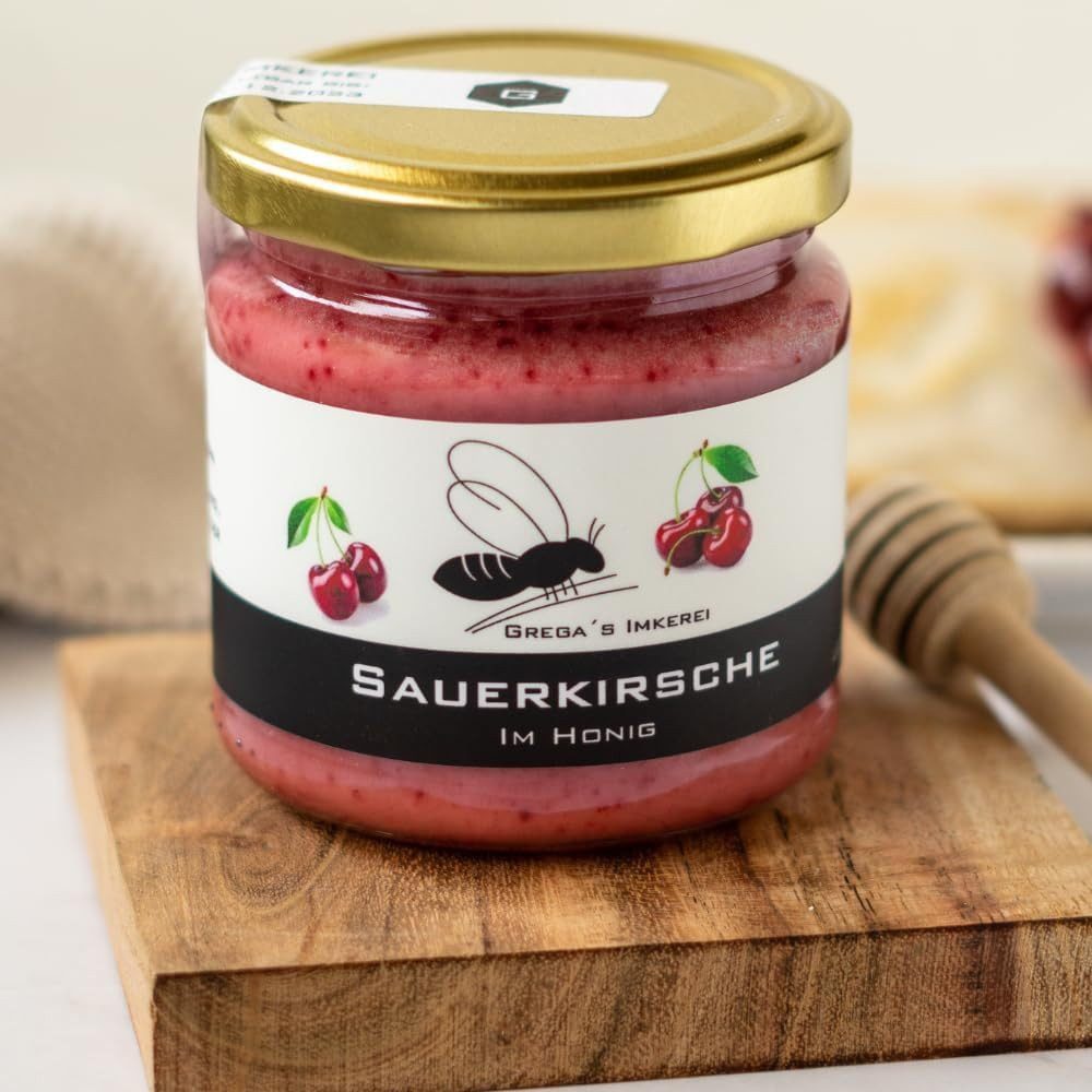 Grega´s Imkerei Honig Gute Besserung Geschenkset, 1 x 250 g, (Sorte deiner Wahl, mit Säckchen Aufschrift: Gute Besserung und Honigspezialität im Glas), Honigsüße Geschenkidee direkt vom Imker
