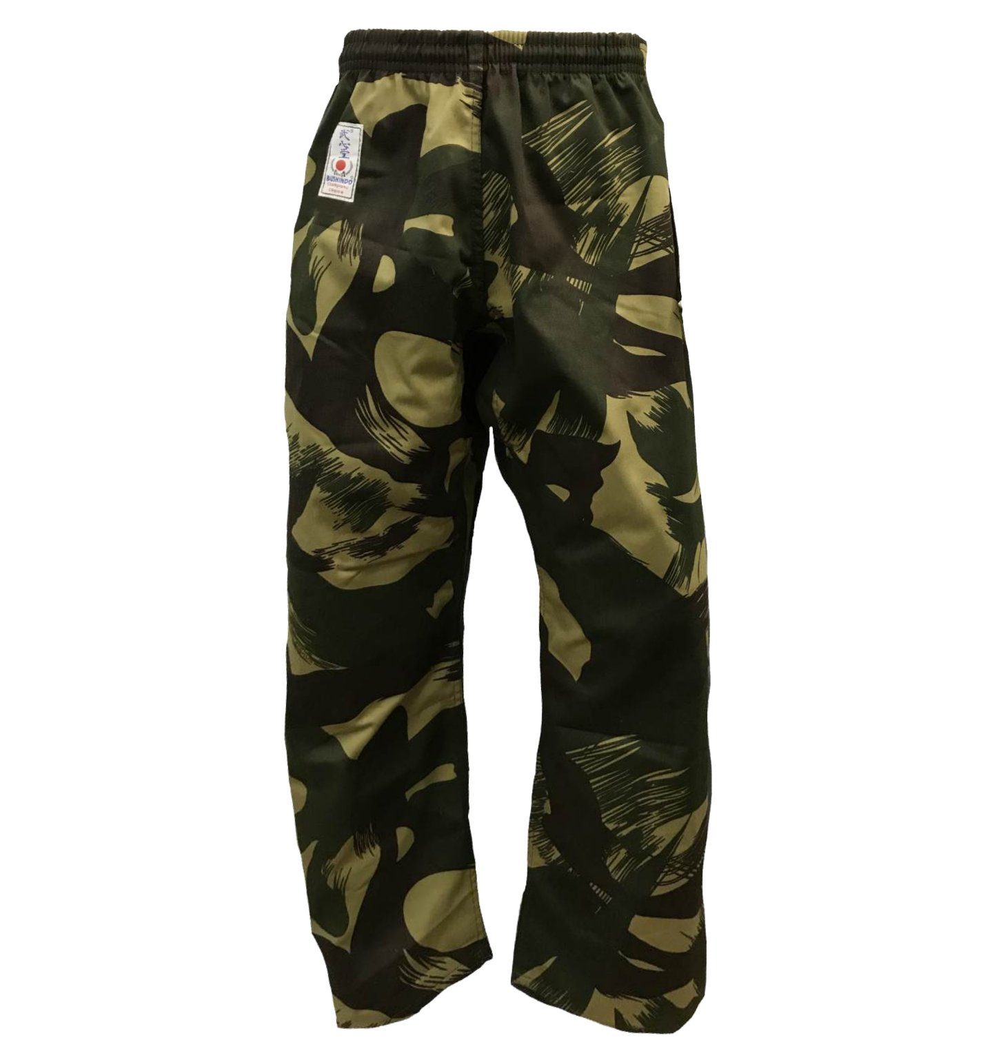 BAY-Sports Karateanzug Woodland Camouflage Karatehose und Karatejacke KarateANZUG Woodland, 100% Baumwolle, Größe 140 - 200, 10 OZ, inkl Gürtel, Karate Gi