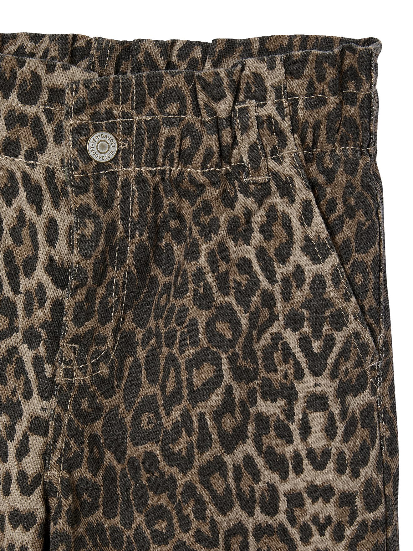 vertbaudet Paperbag-Hose Weite Mädchen Paperbag-Hose mit Leopardenmuster – Bild 3 von 5