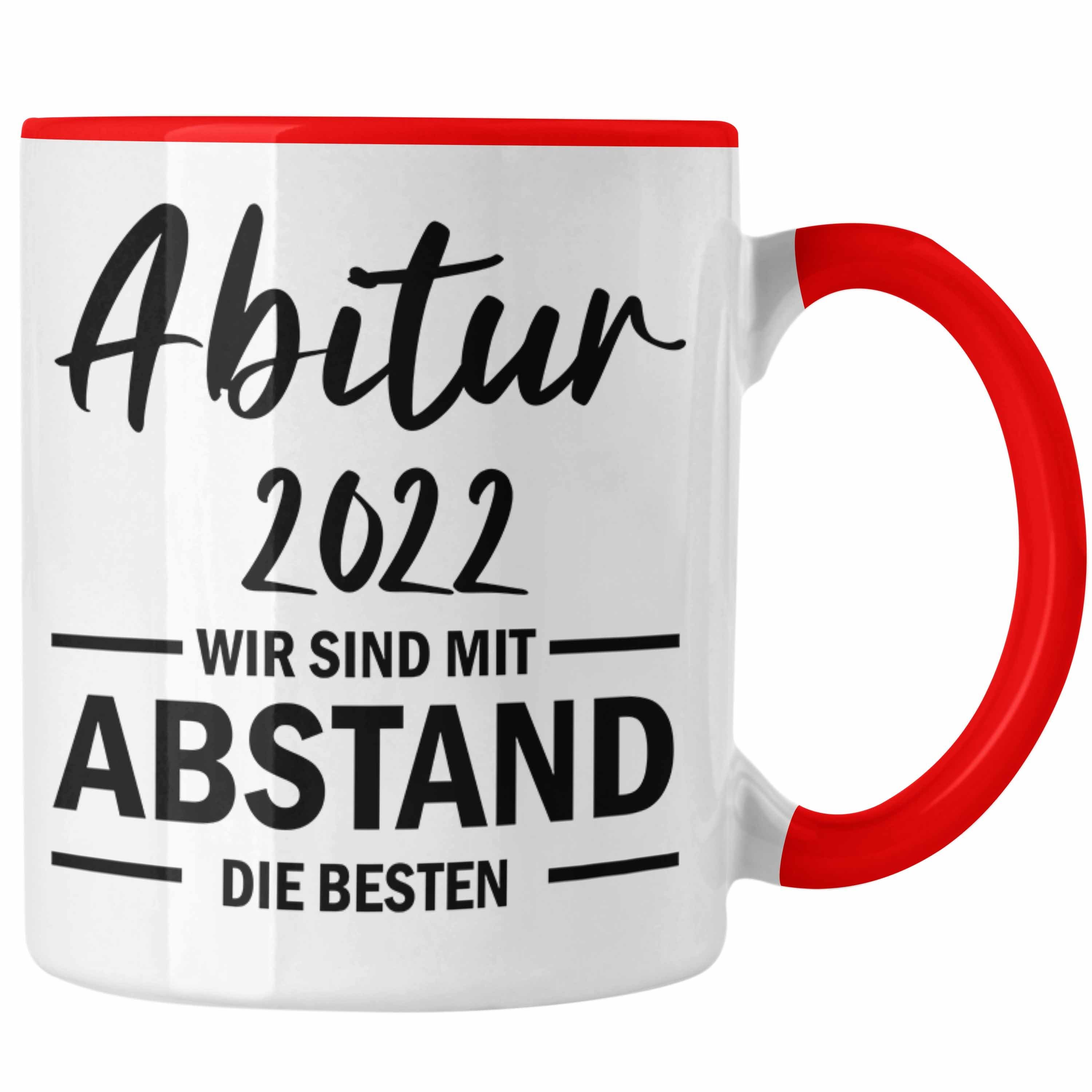 Trendation Tasse »Trendation Abitur 2022 Bestanden Geschenk Tasse Mit Abstand Geschenkidee