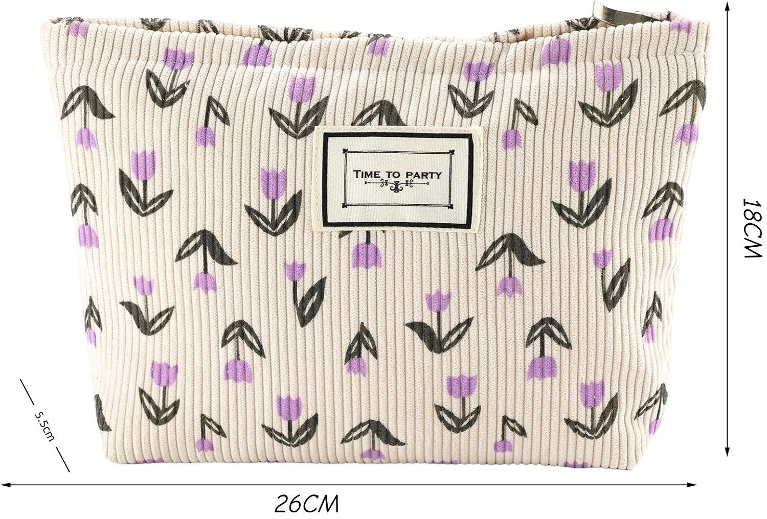 Zaewry Kosmetiktasche Tragbare Make up Tasche Cord, Multifunktionaler Reise Kulturtasche, Groß Kapazität Taschen Organizer Waschtasche Schminktasche