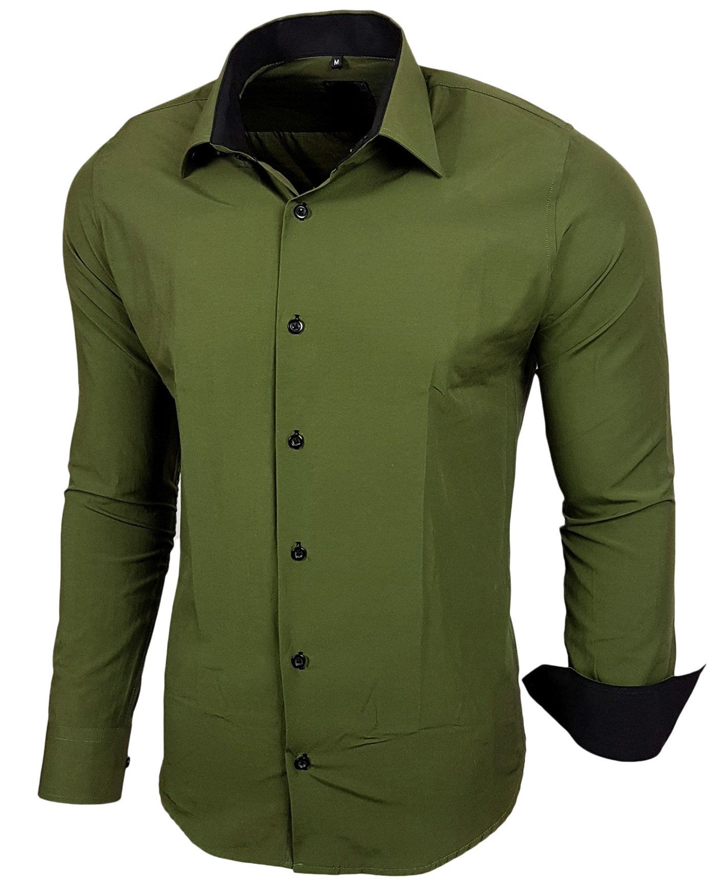 Baxboy Langarmhemd Kentkragen Businesshemd Slim Fit günstig online kaufen