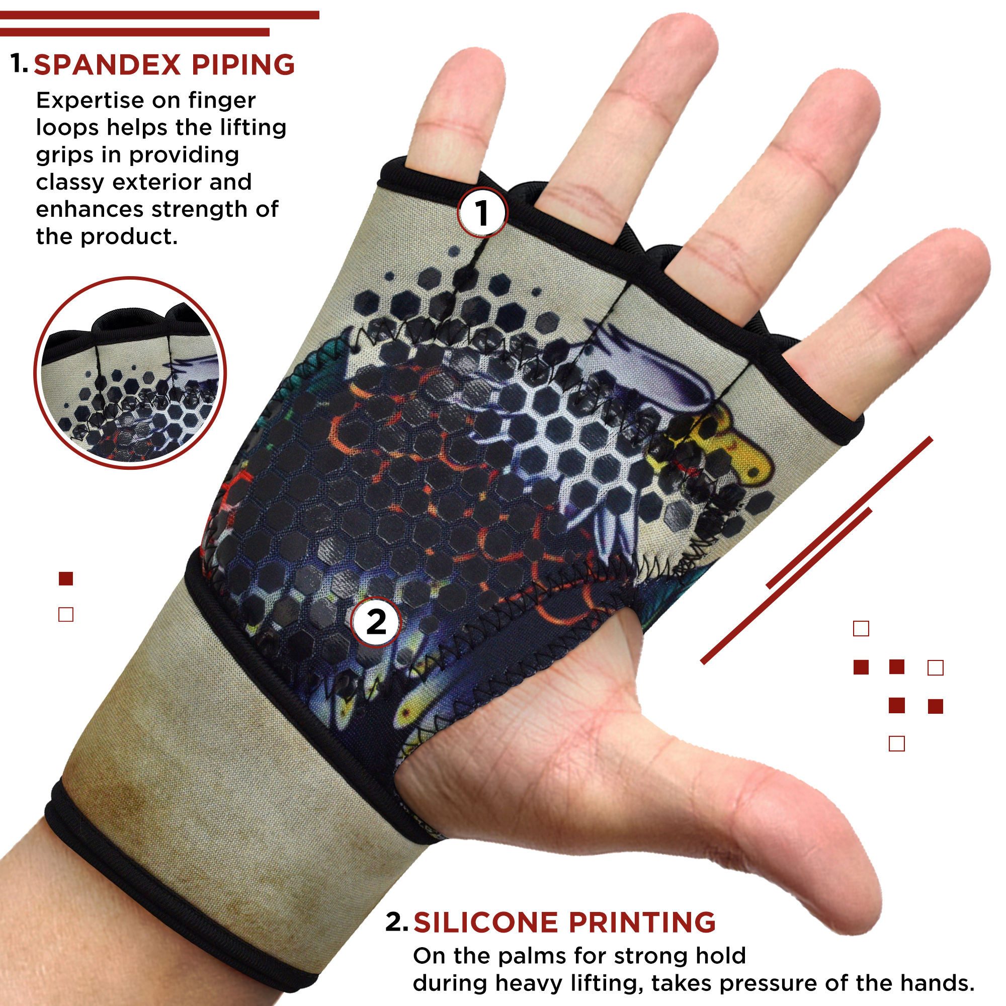 RDX Sports Trainingshandschuhe RDX Gewichthebergriffe günstig online kaufen