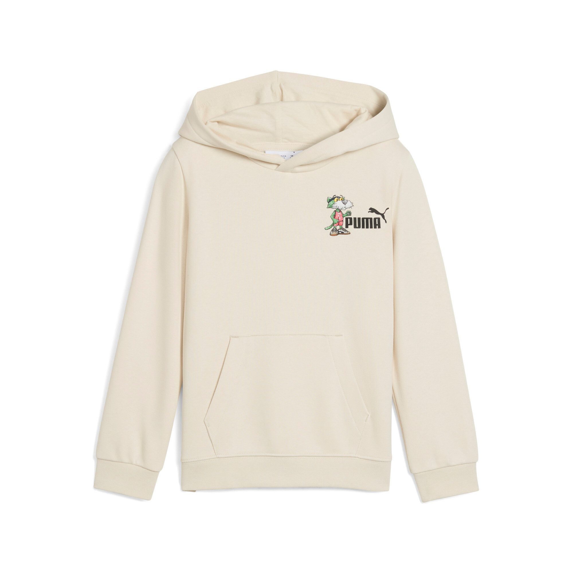 PUMA Kapuzensweatshirt SUPER HOODIE PS für Kinder, mit Kapuze, mit Print-Applikationen, sportlicher Stil