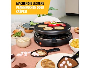 Tristar Raclette, Tischgrill für 2-6 Personen Crepesmaker, Raclet Gerät Camping geeignet