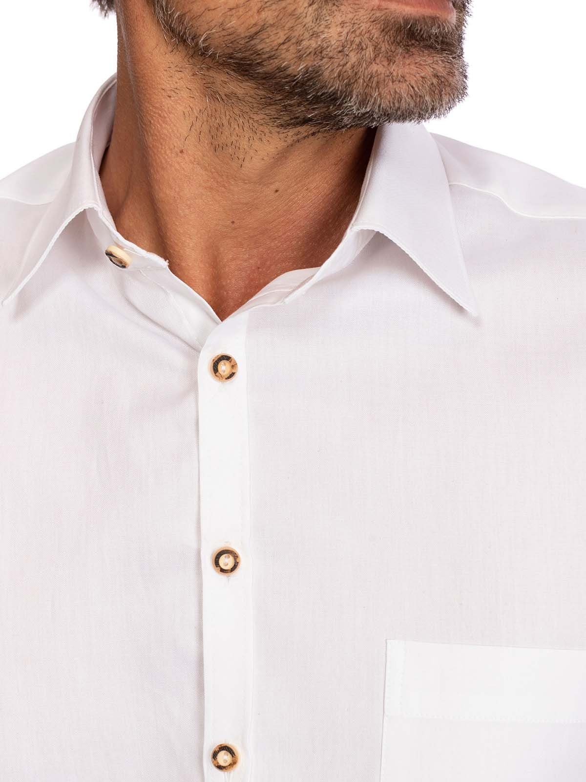 Langarm OS-Trachten (Slim Hemd Fit) ENNO weiß Trachtenhemd