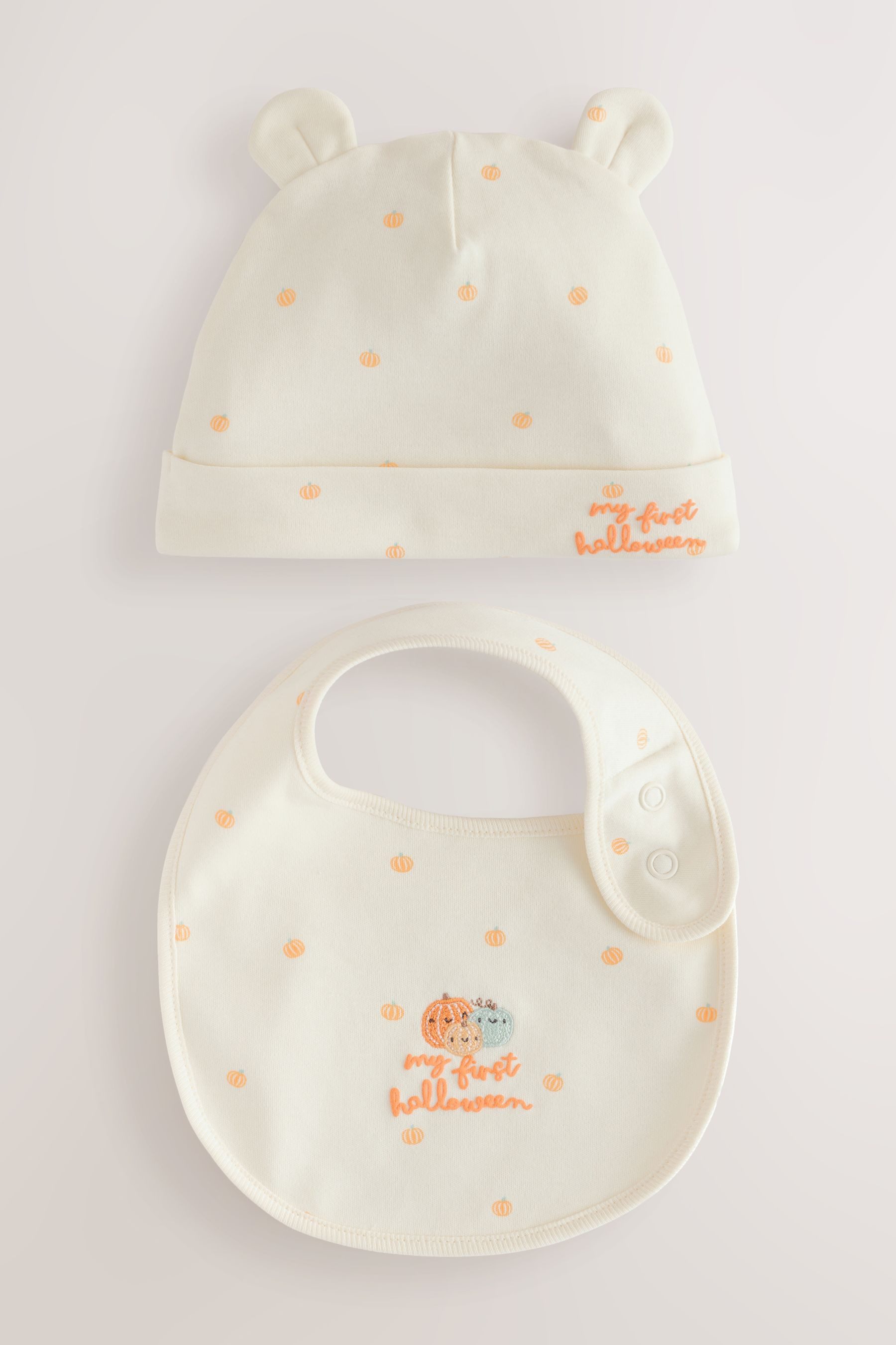 Next Beanie 2tlg-Set Baby Beanie und Lätzchen, First Halloween (2-St)
