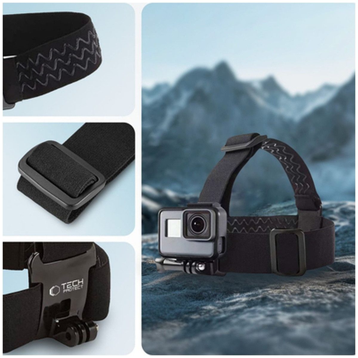 TECH PROTECT Handy-Halterung Tech Protect GA100 Kopfhalterung für GoPro DJI, (1-tlg) – Bild 5 von 5
