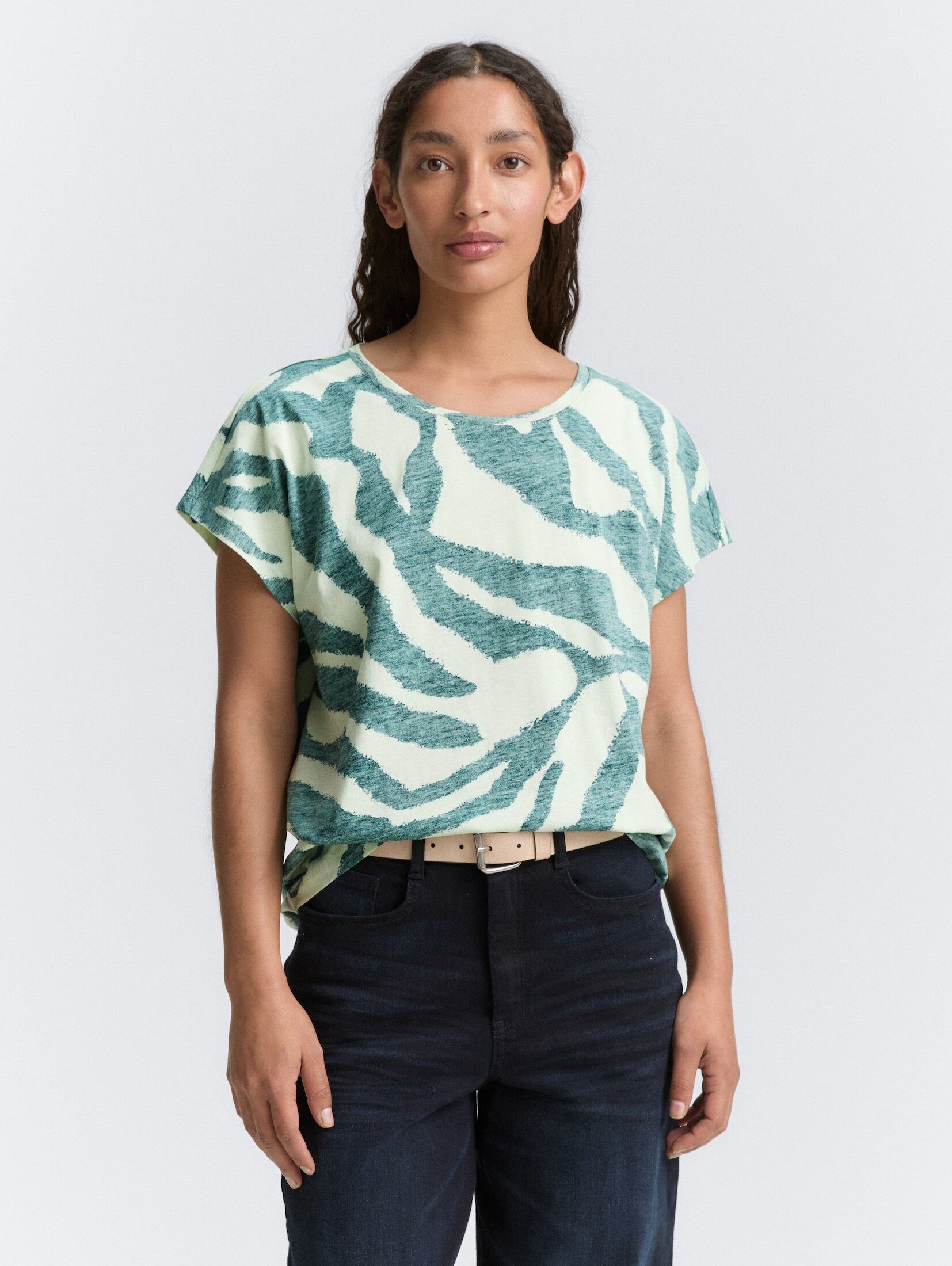 T-Shirt T-Shirt mit Inside-Out Print