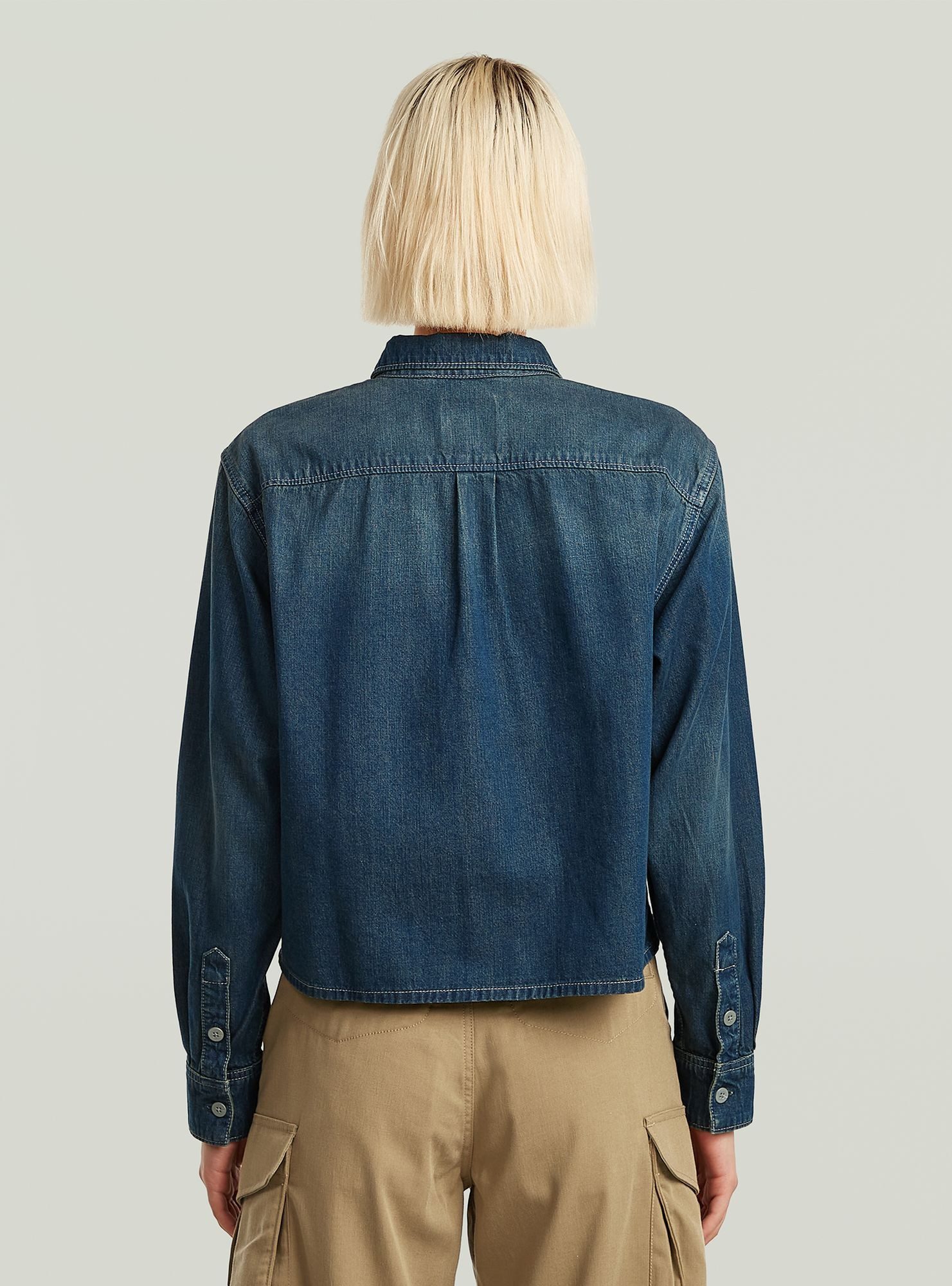 G-STAR Langarmshirt Boxy Relaxed 1-Pocket Shirt