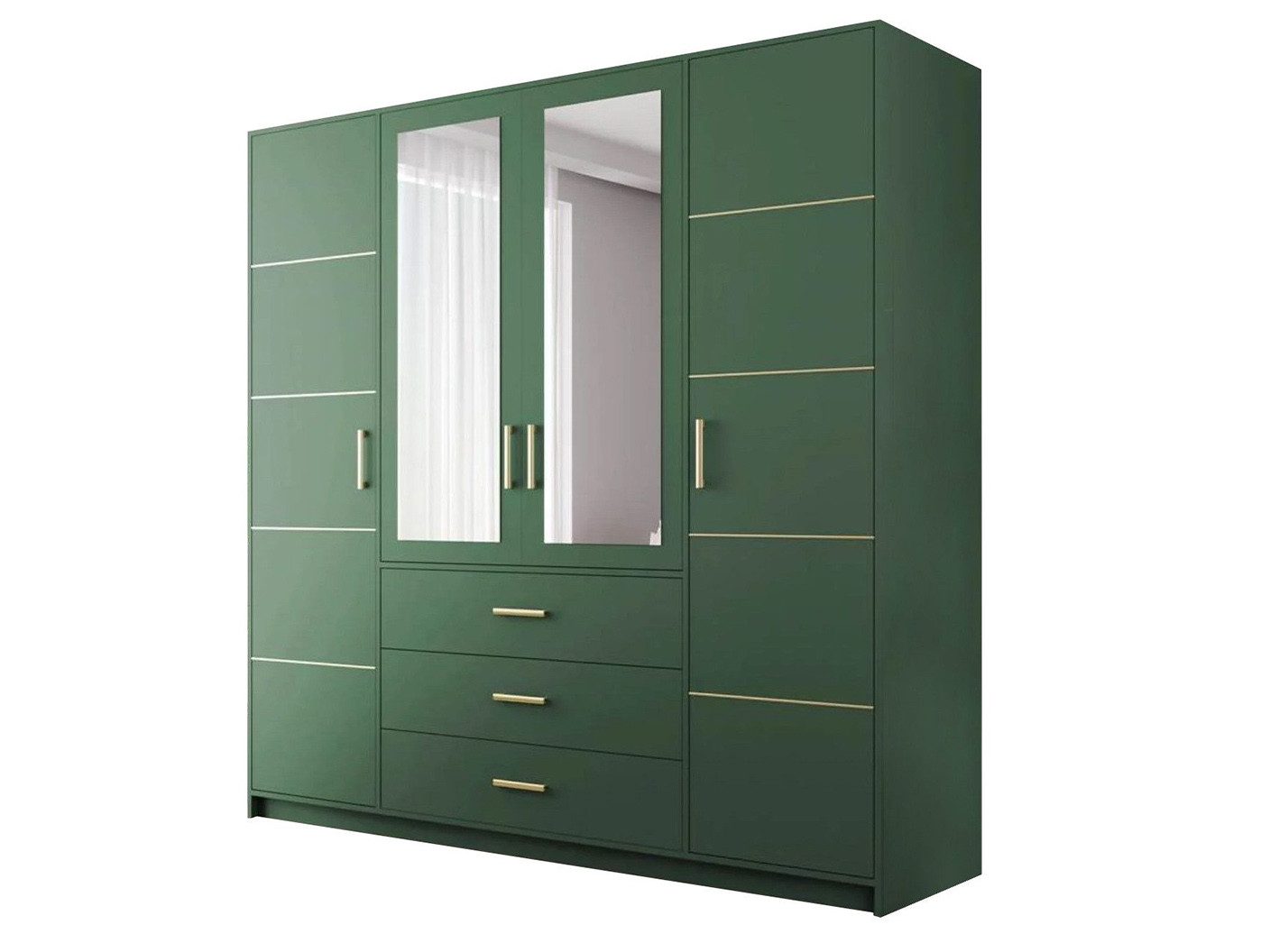 Beautysofa Kleiderschrank Kleiderschrank mit 4 türen BALI D4 Garderobenschr günstig online kaufen